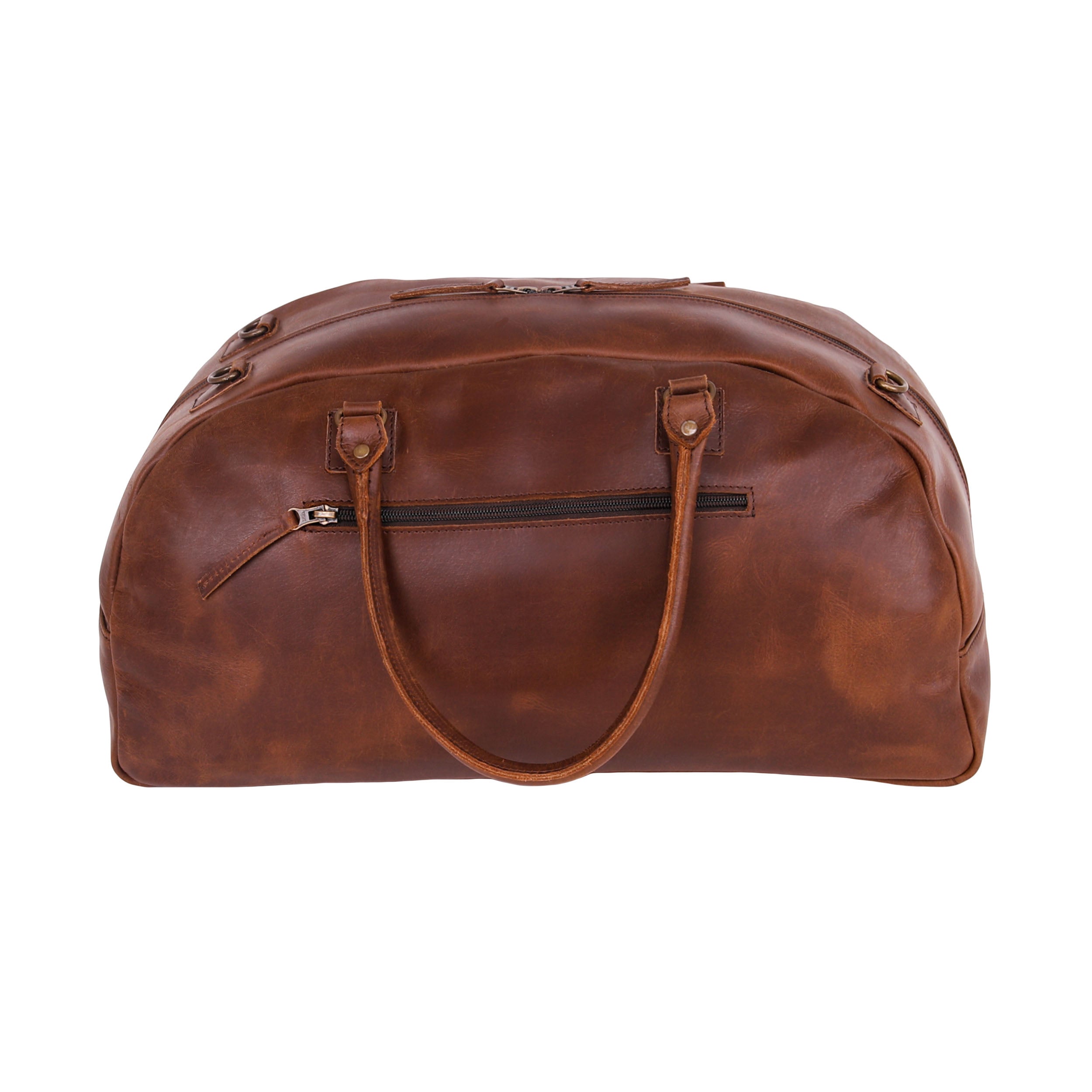 Leather Holdalls Bag 4440 - Medium Brown