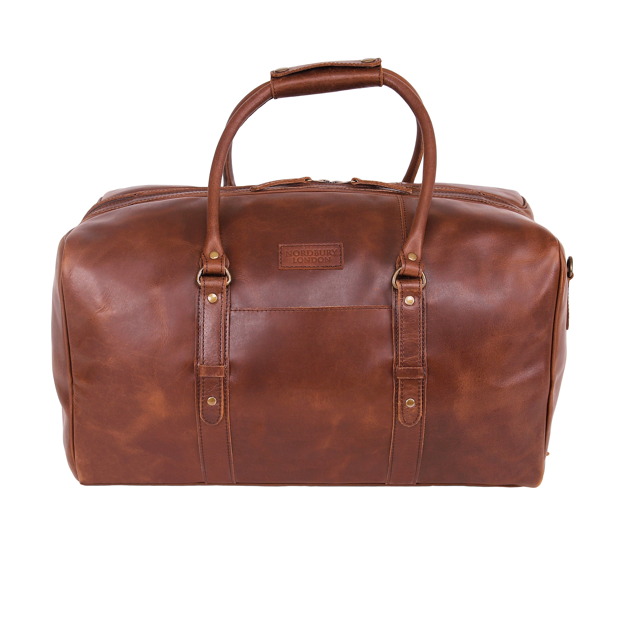 Leather Holdalls Bag 3330 - Medium Brown