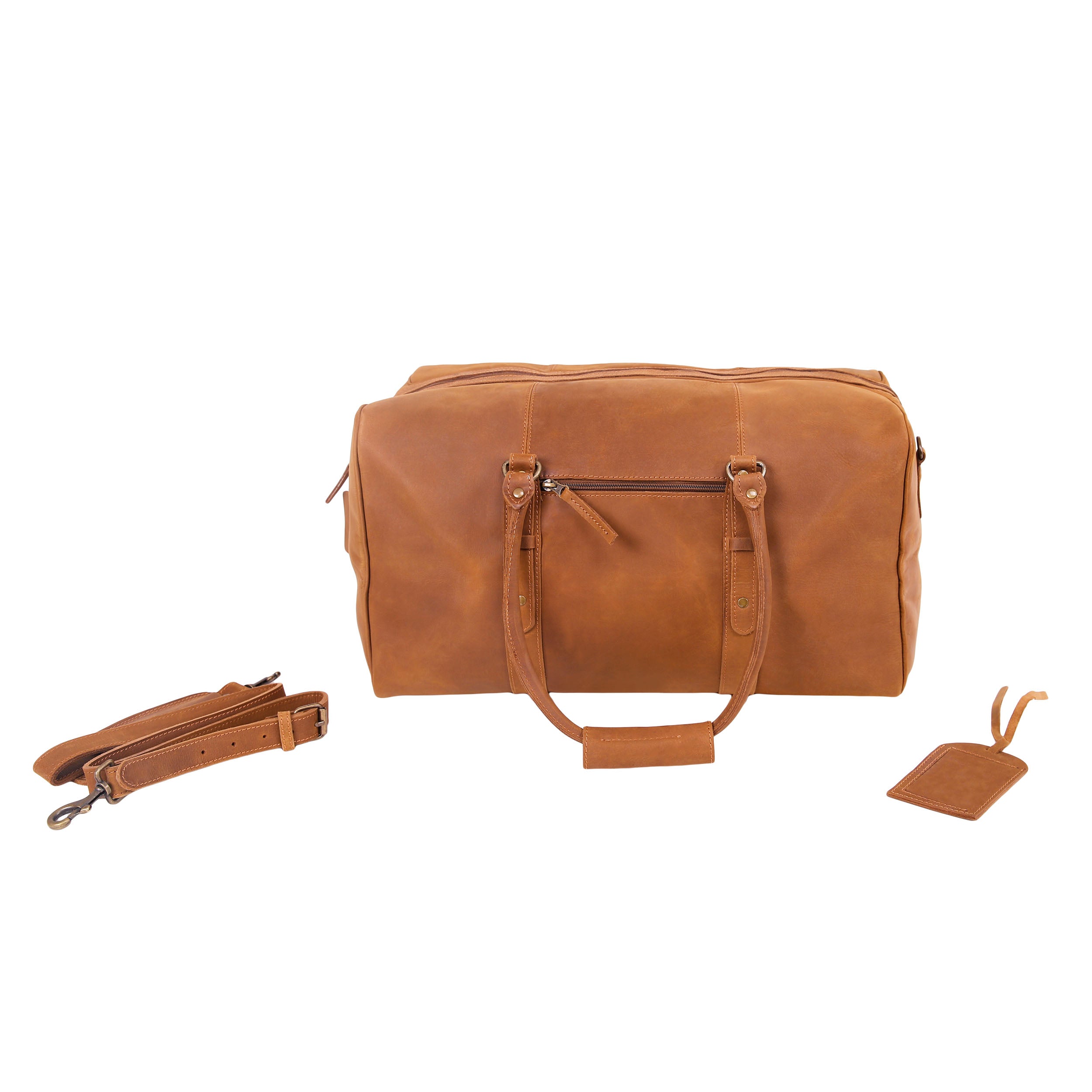 Leather Holdalls Bag 3330 - Brown