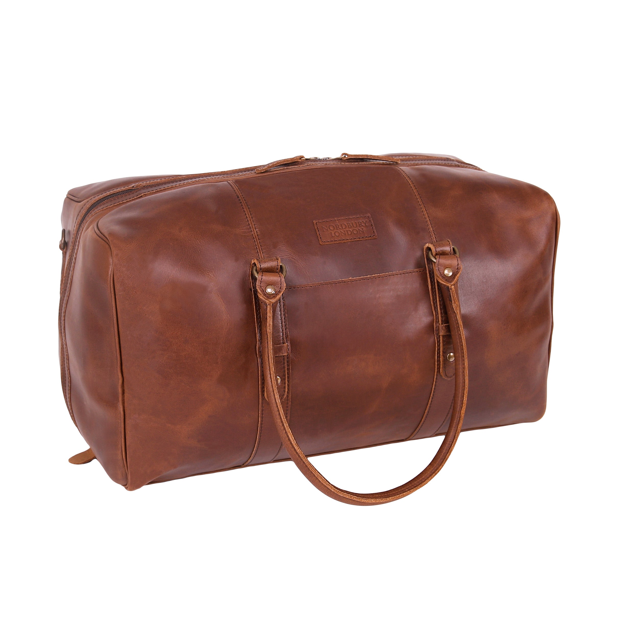 Leather Holdalls Bag 3330 - Medium Brown