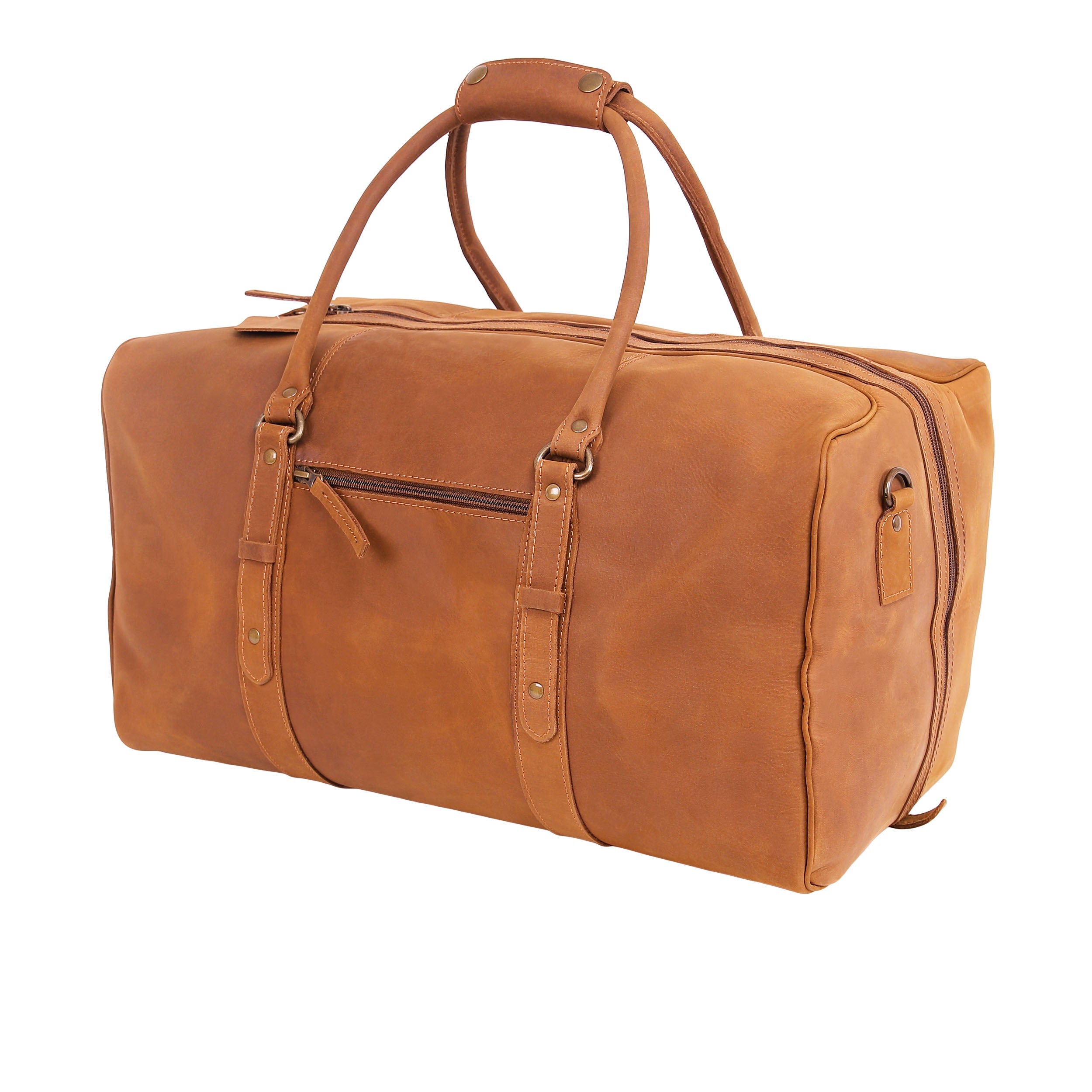 Leather Holdalls Bag 3330 - Brown