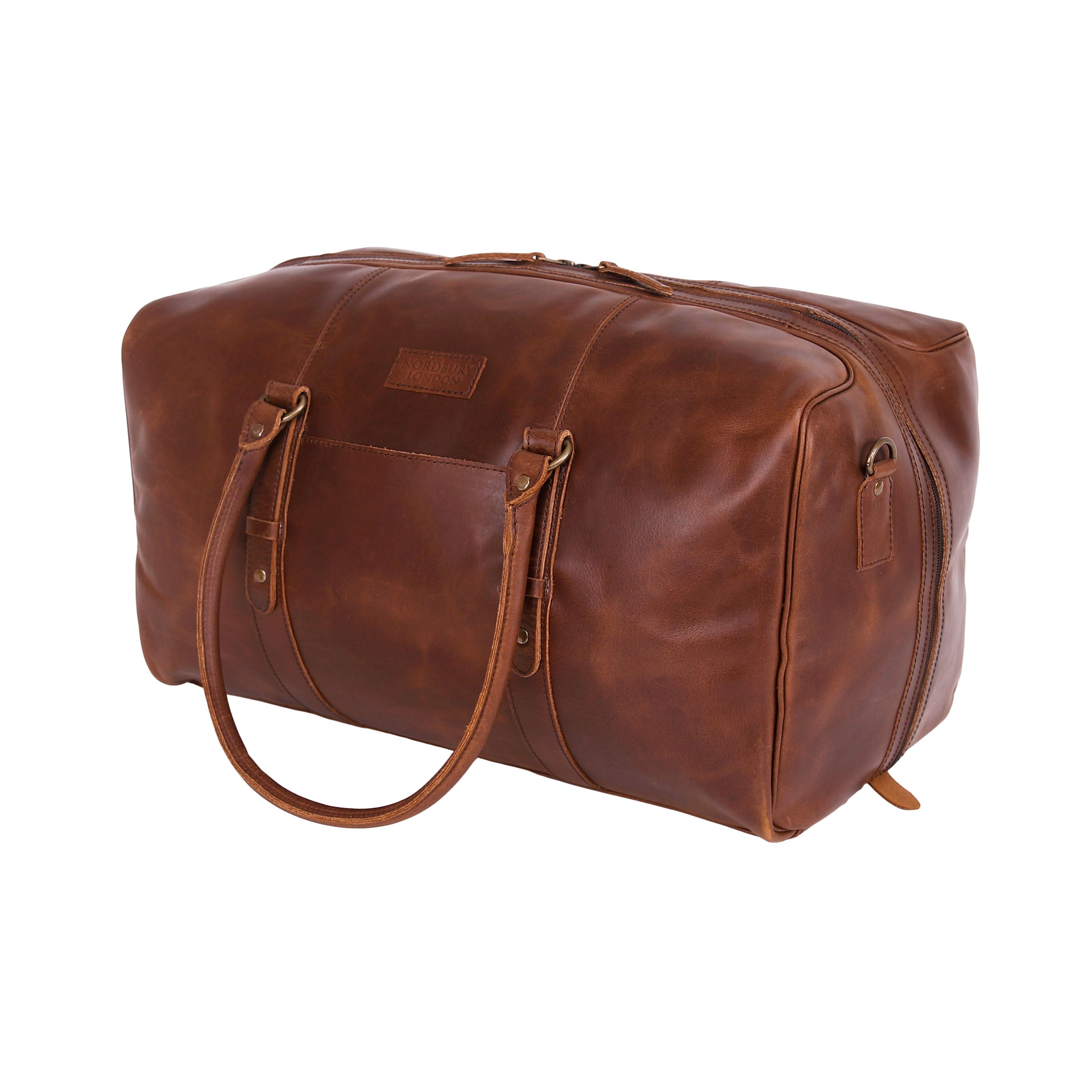 Leather Holdalls Bag 3330 - Medium Brown