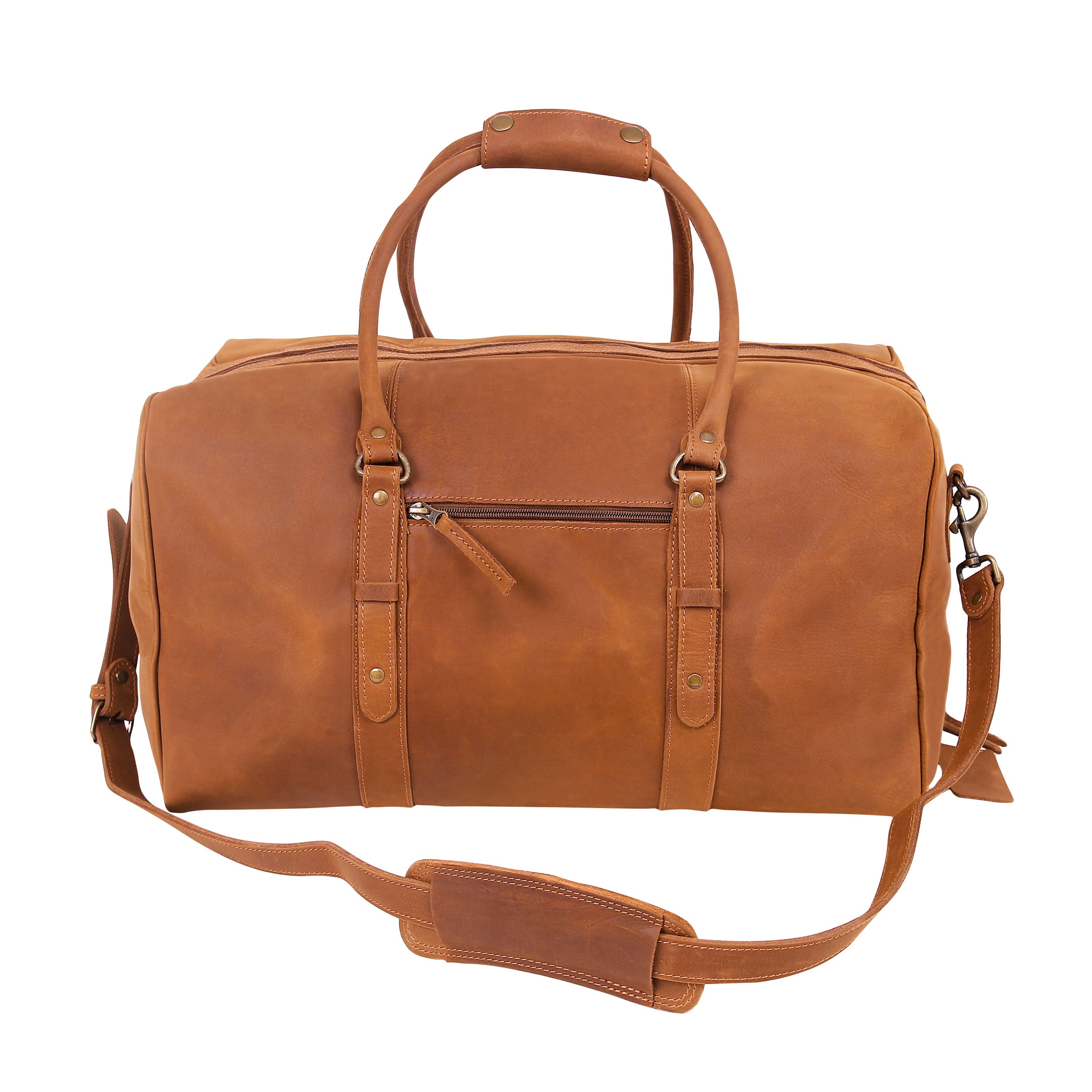 Leather Holdalls Bag 3330 - Brown