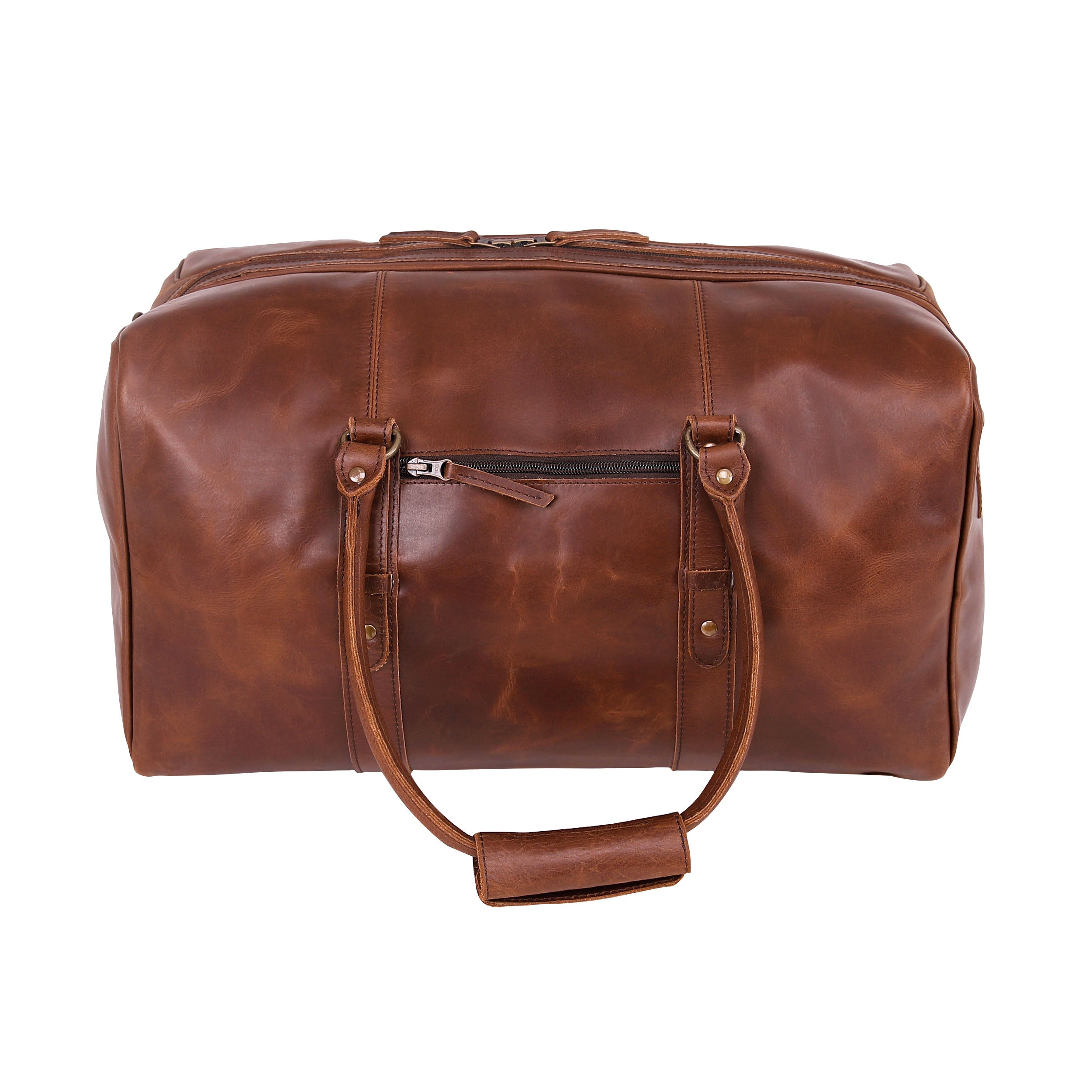 Leather Holdalls Bag 3330 - Medium Brown