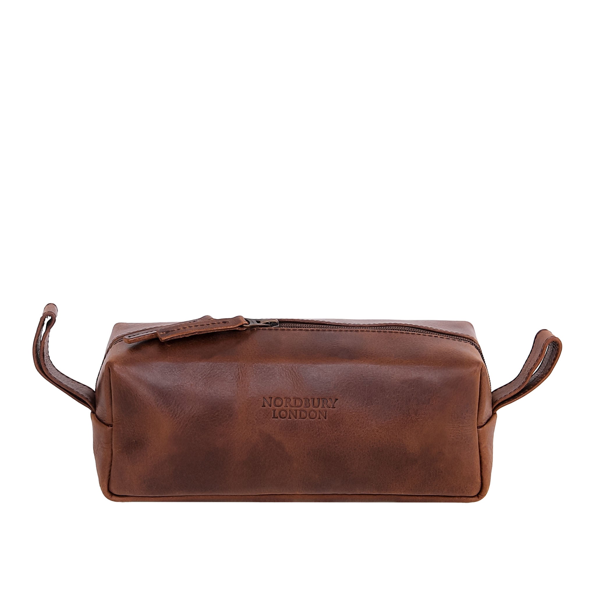 Leather Wash Bag 1904 - Medium Brown