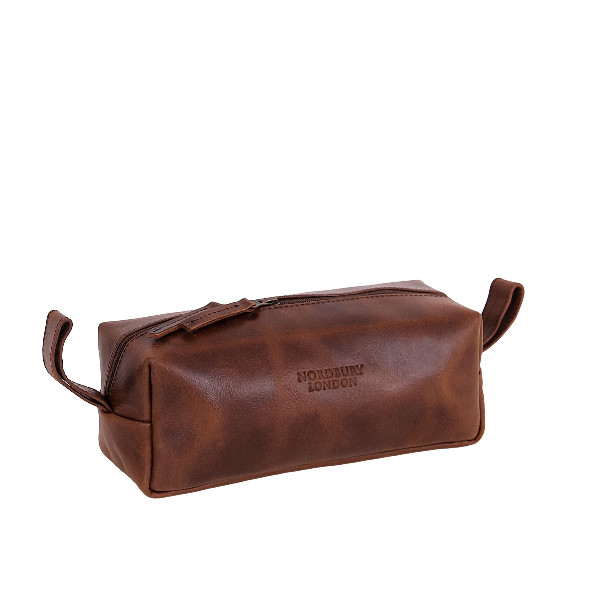 Leather Wash Bag 1904 - Medium Brown