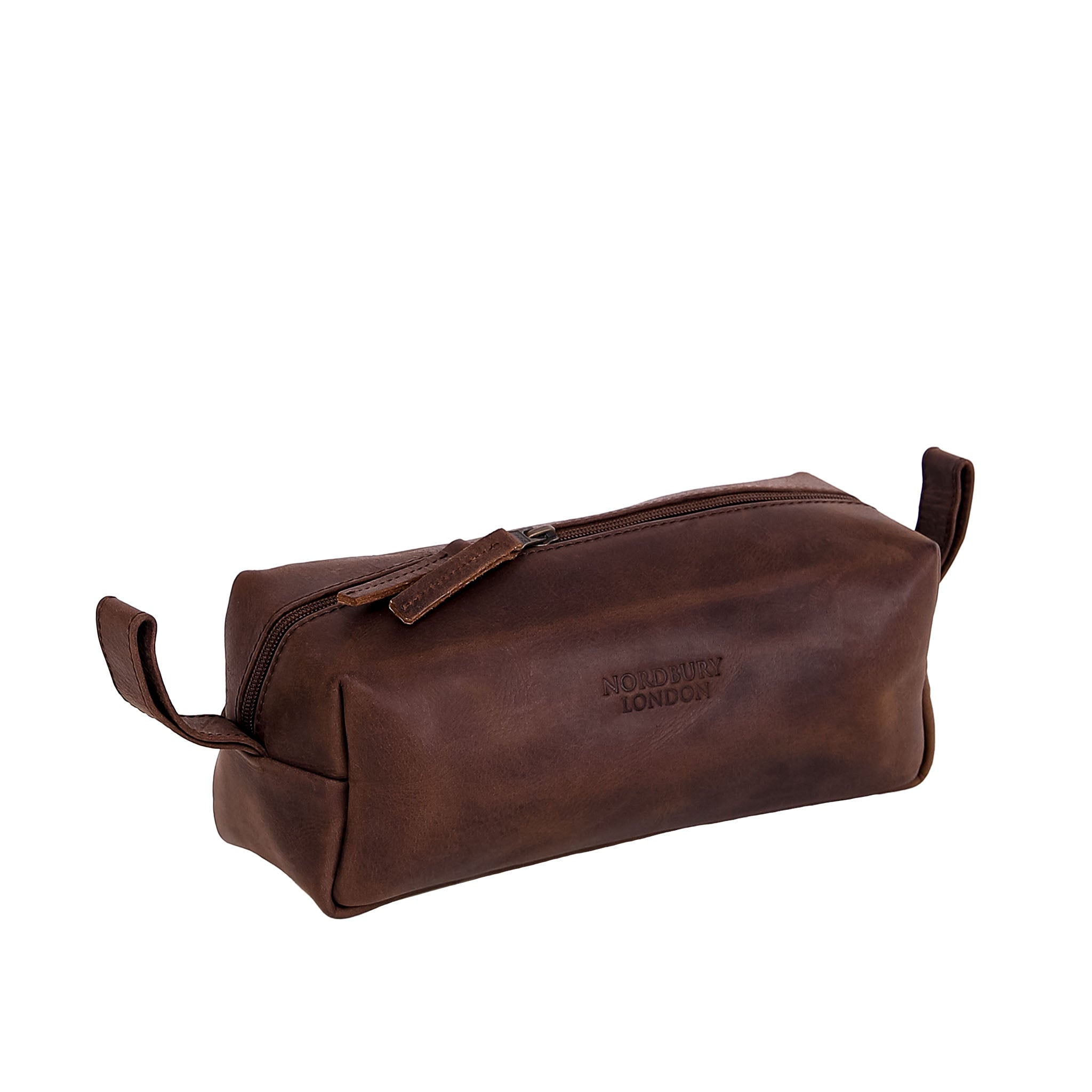 Leather Wash Bag 1904 - Dark Brown