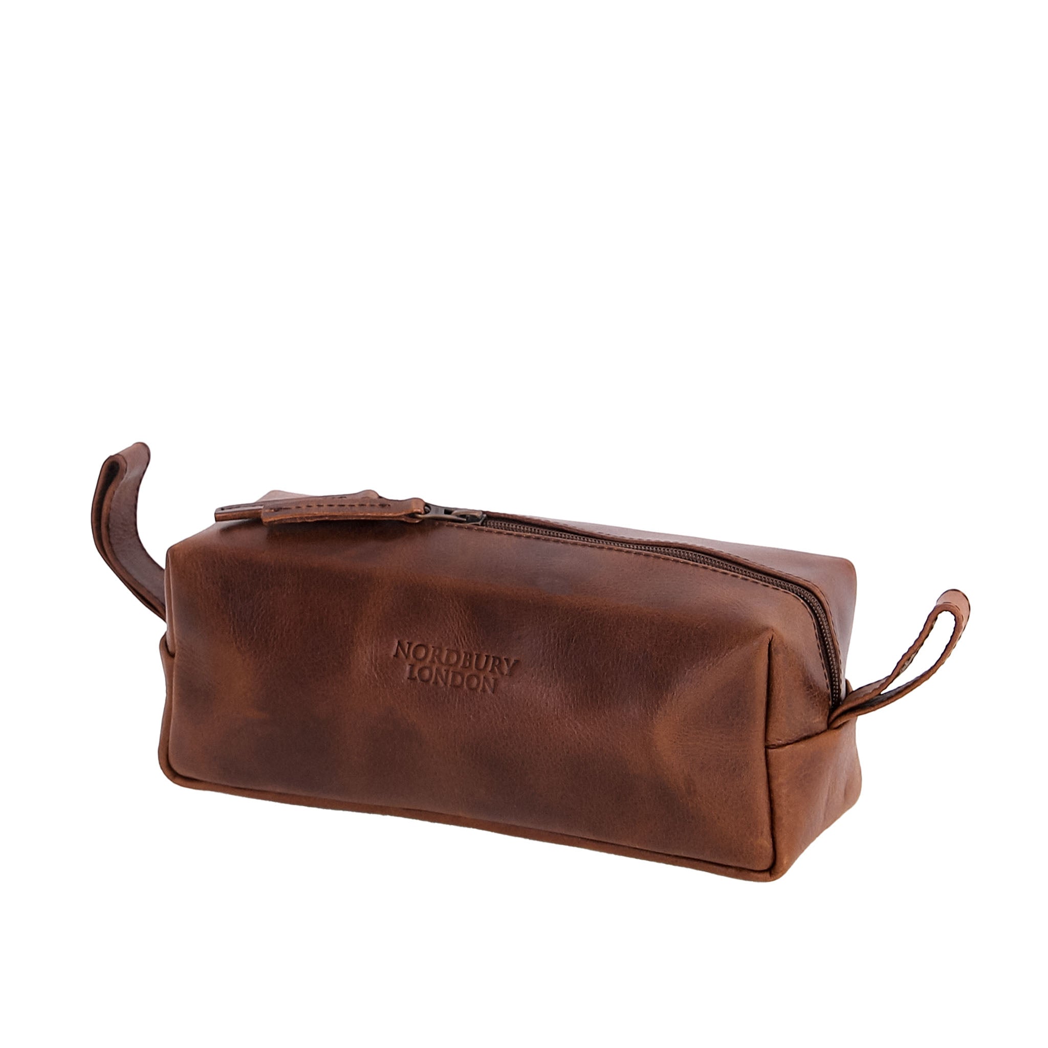 Leather Wash Bag 1904 - Medium Brown