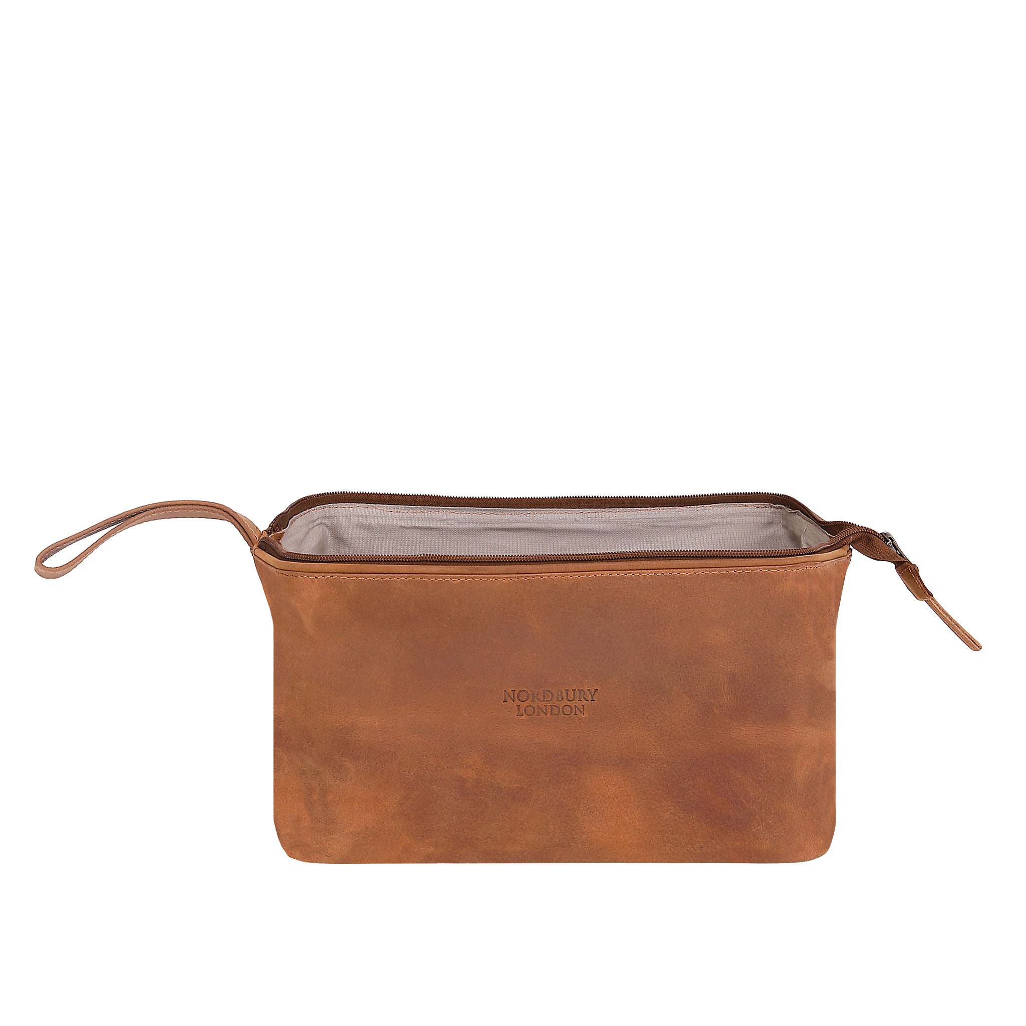 Leather Wash Bag 2014 - Light Brown