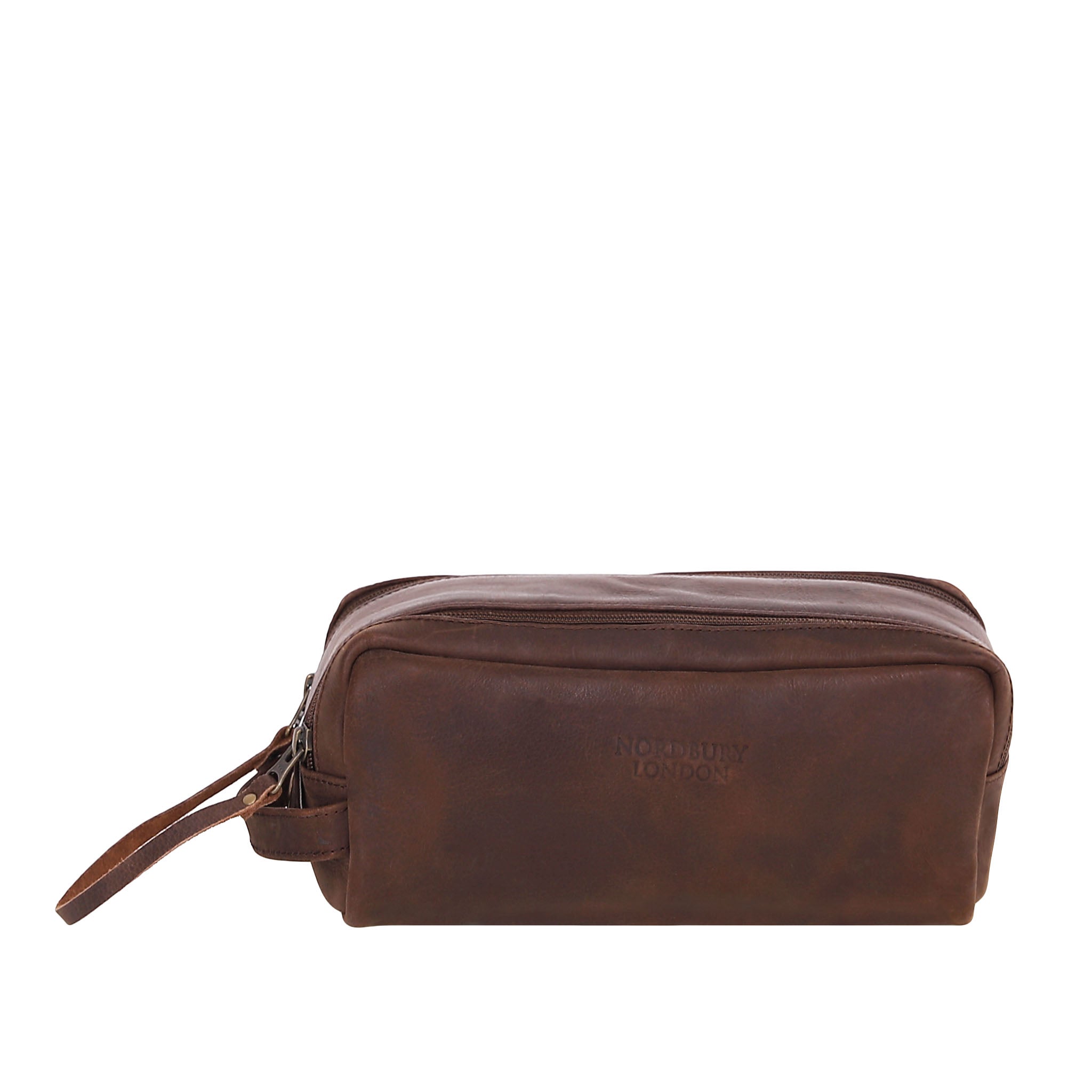 Leather Wash Bag 2015 - Dark Brown