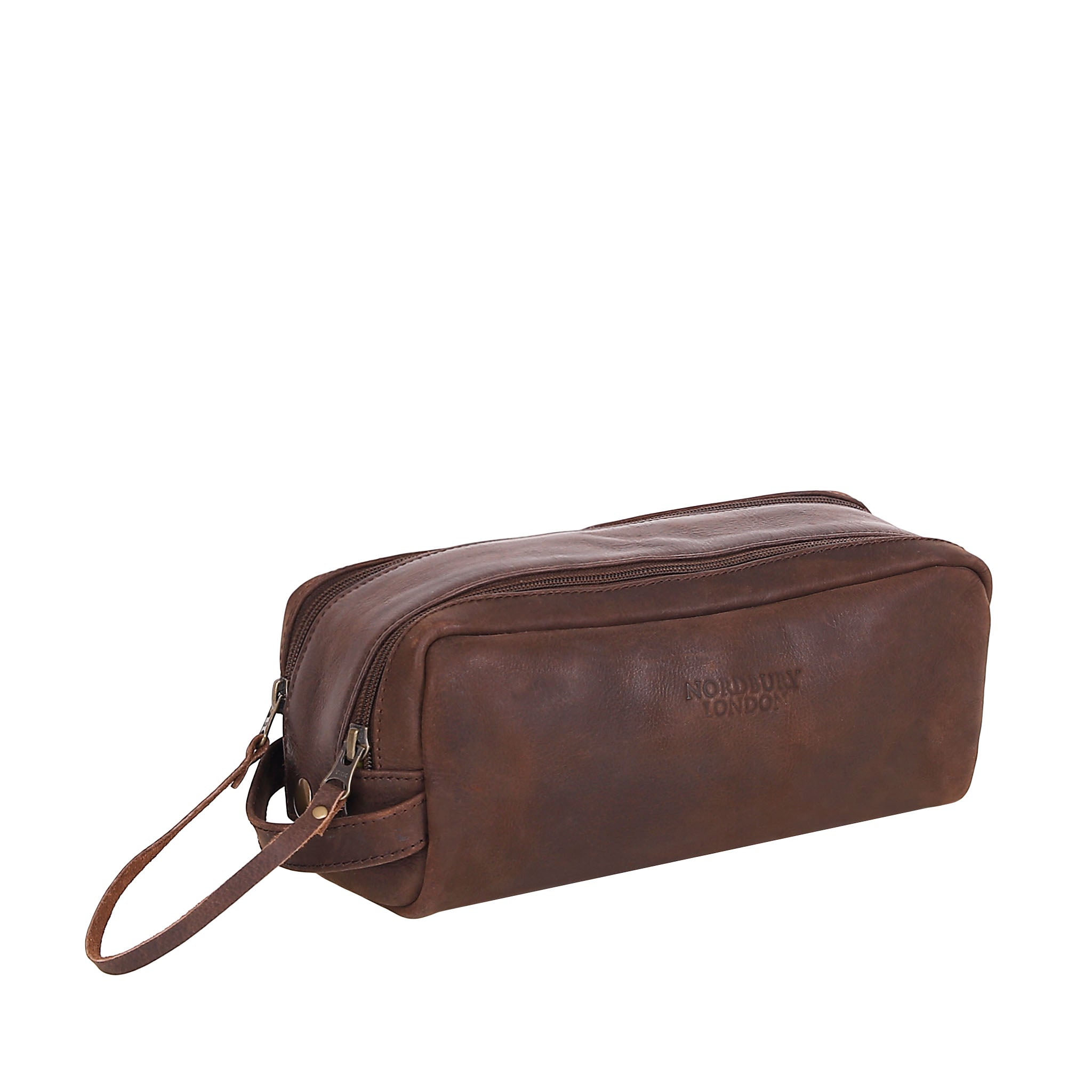 Leather Wash Bag 2015 - Dark Brown