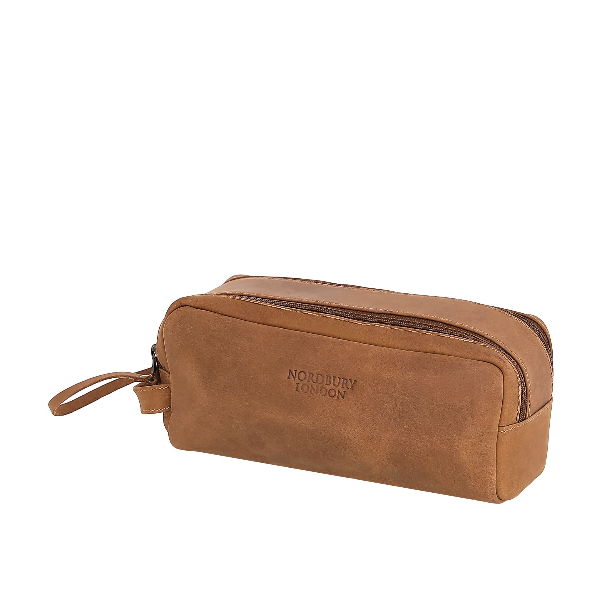 Leather Wash Bag 2015 - Light Brown