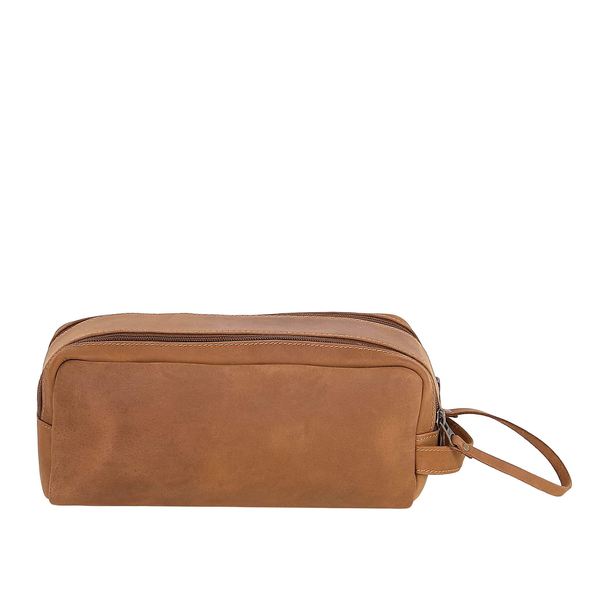 Leather Wash Bag 2015 - Light Brown