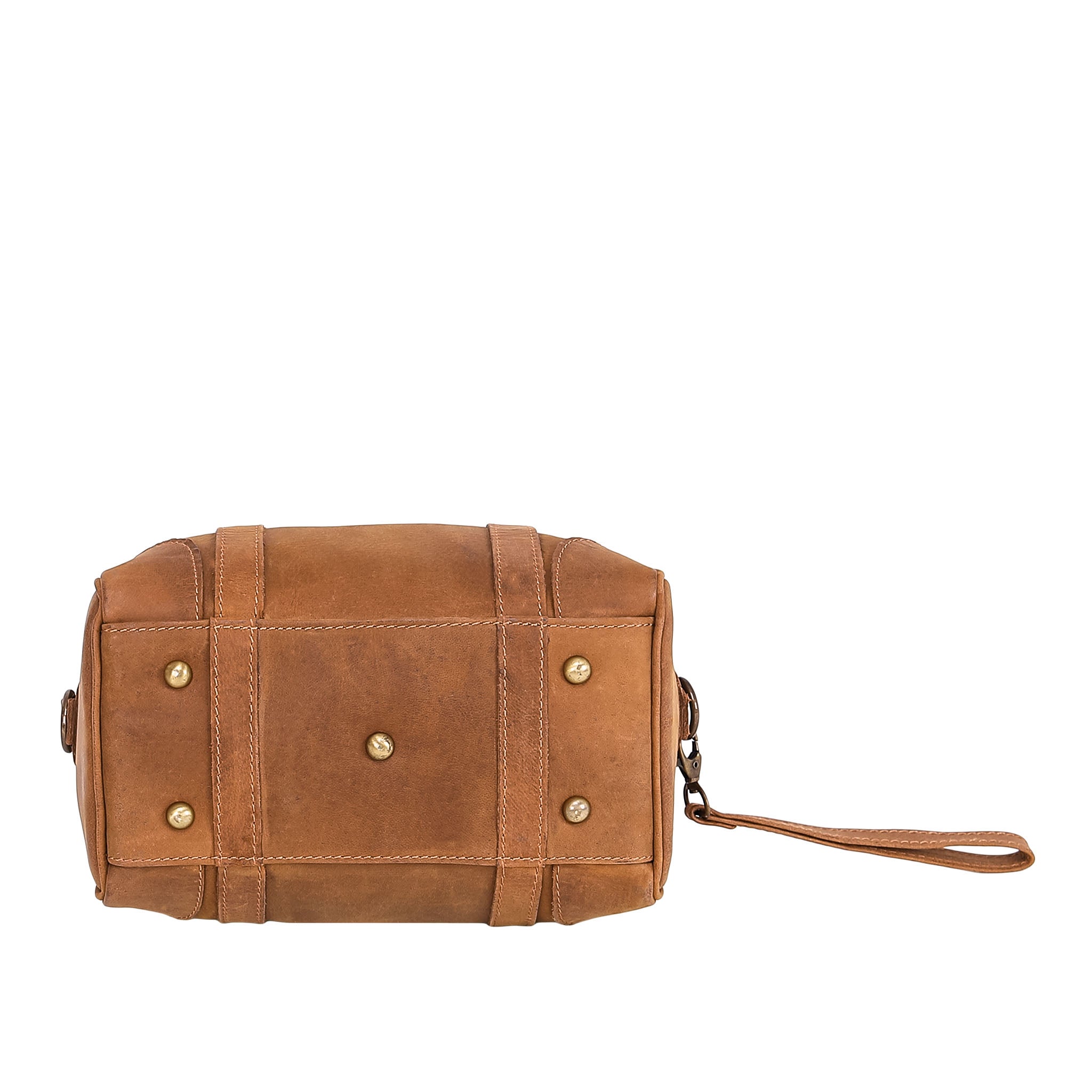 Leather Wash Bag 2656 - Light Brown