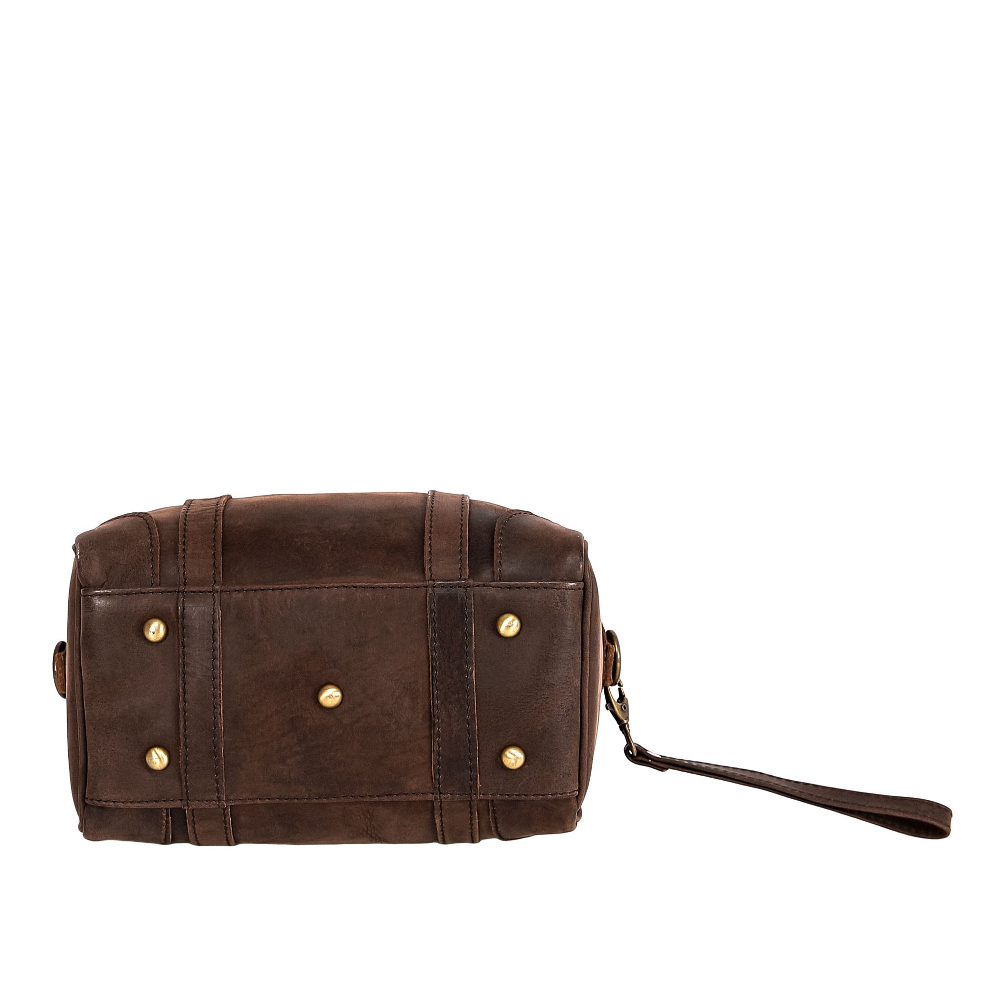 Leather Wash Bag 2656 - Dark Brown