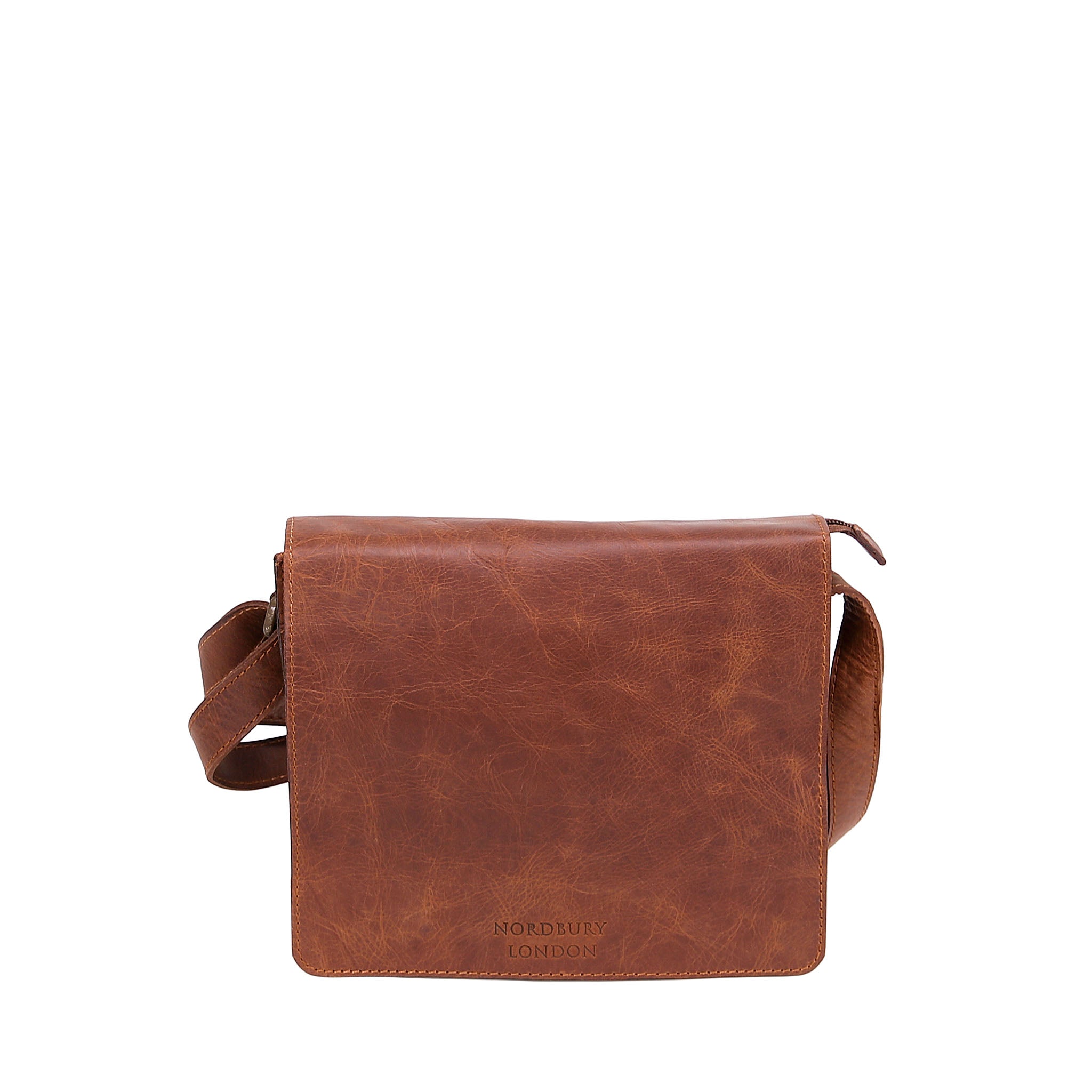 Leather Messenger Bag 3801 - Brown