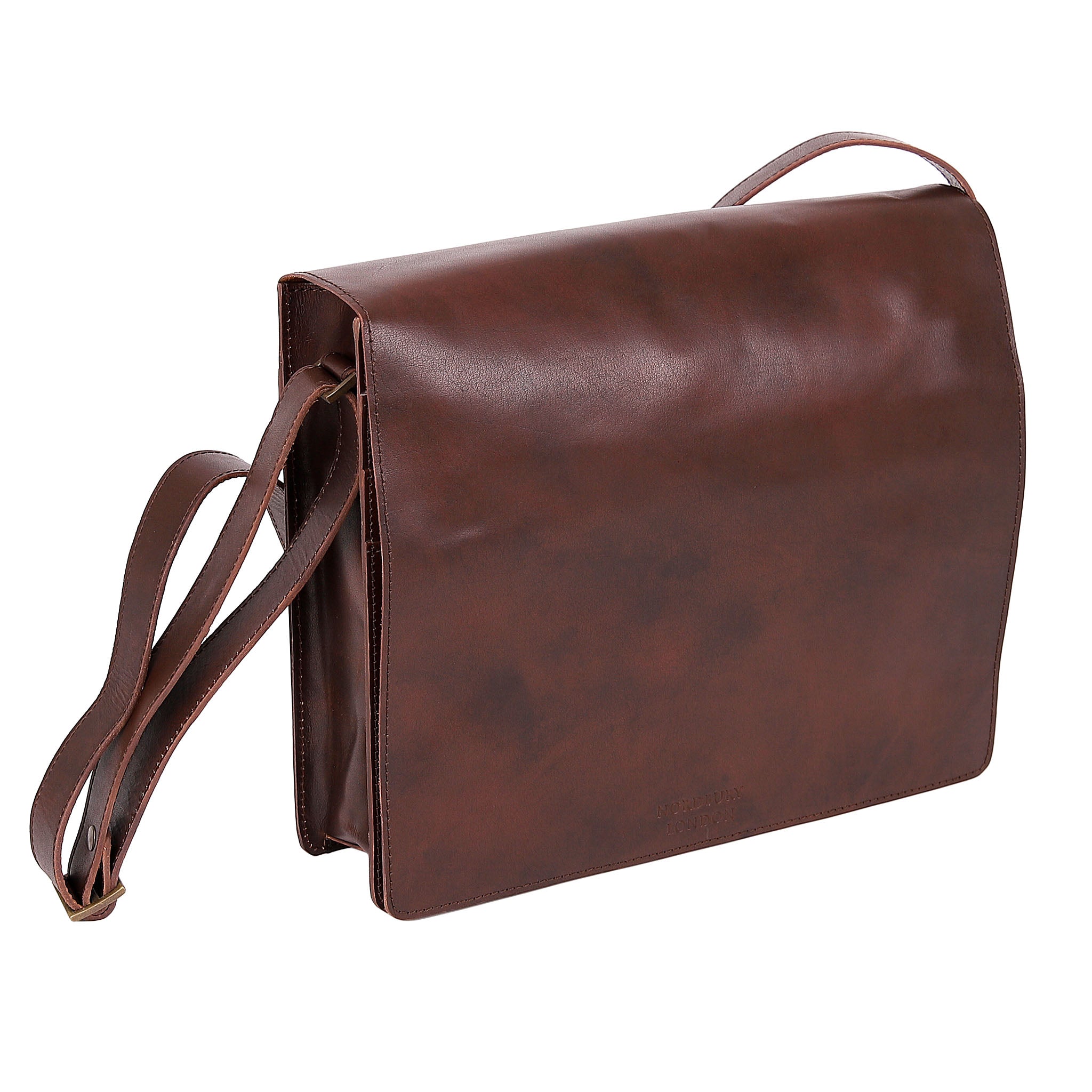 Leather Messenger Bag 3804 - Dark Brown