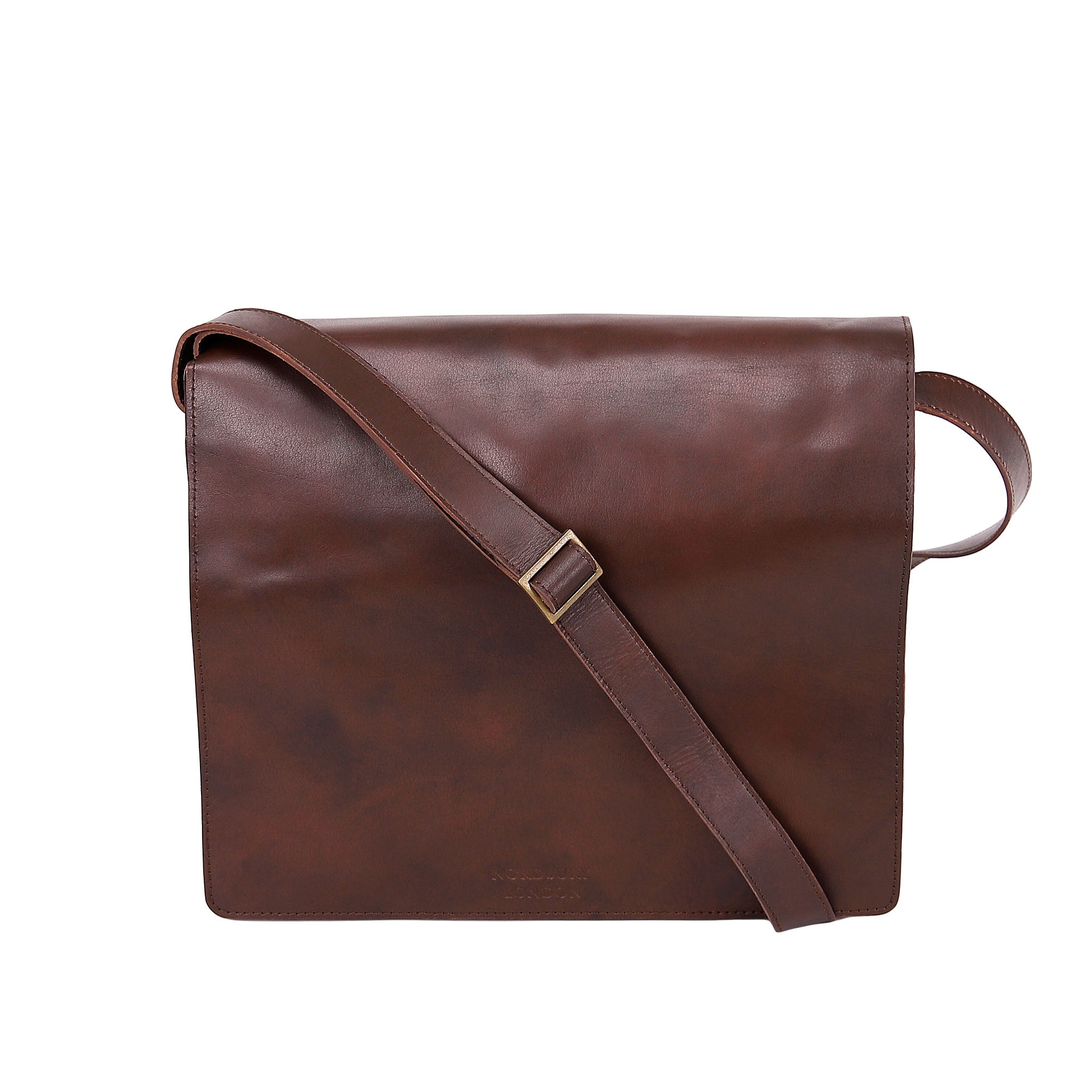 Leather Messenger Bag 3804 - Dark Brown