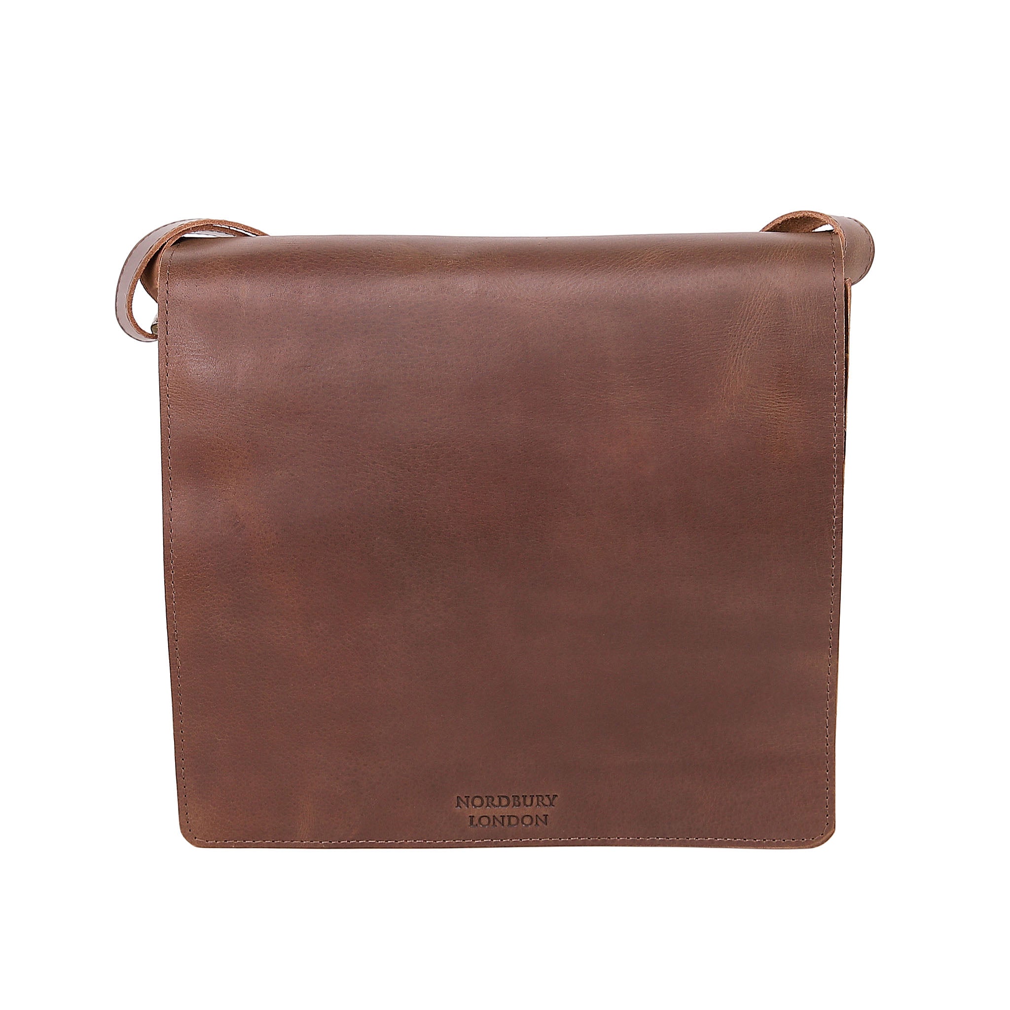 Leather Messenger Bag 3805 - Medium Brown