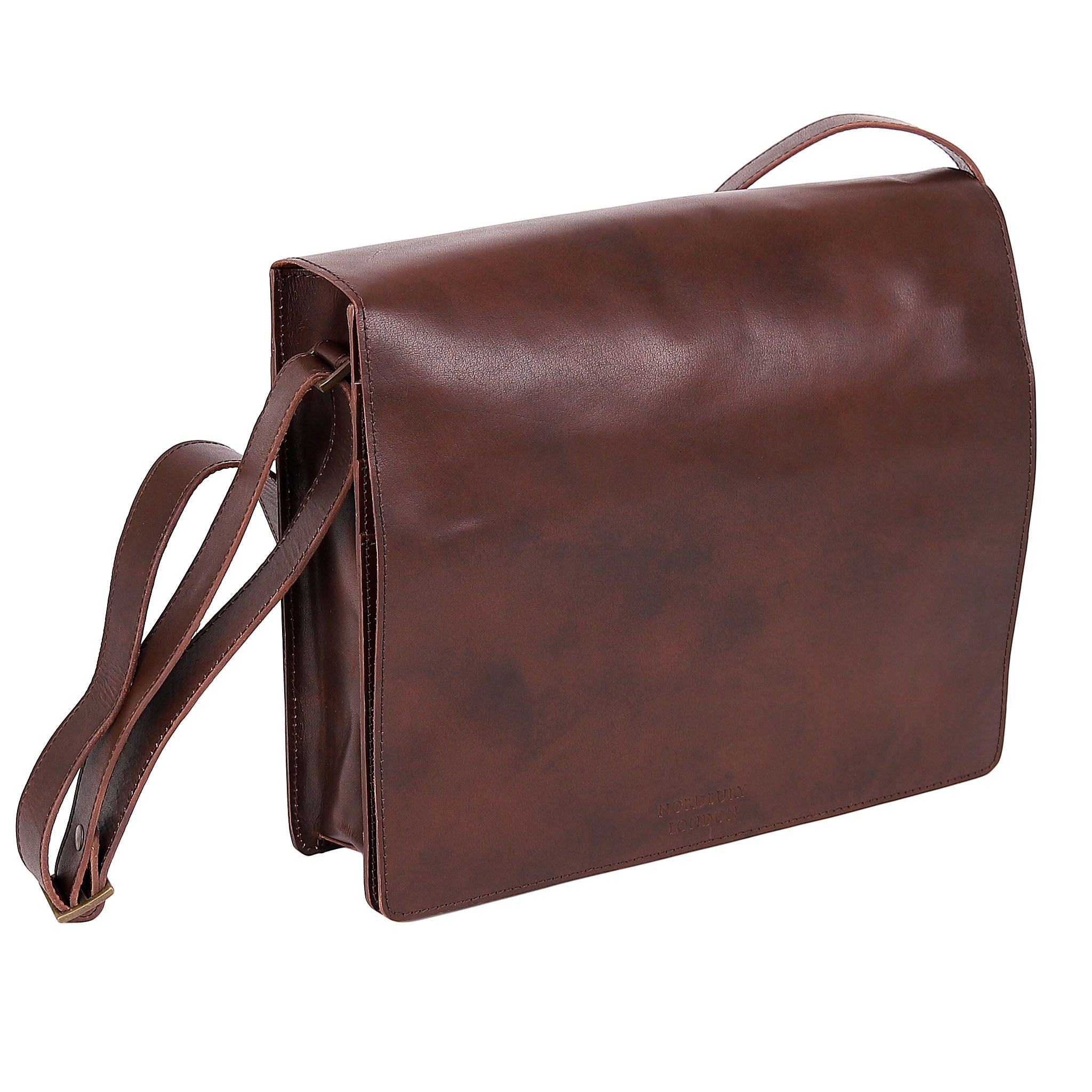 Leather Messenger Bag 3805 - Dark Brown