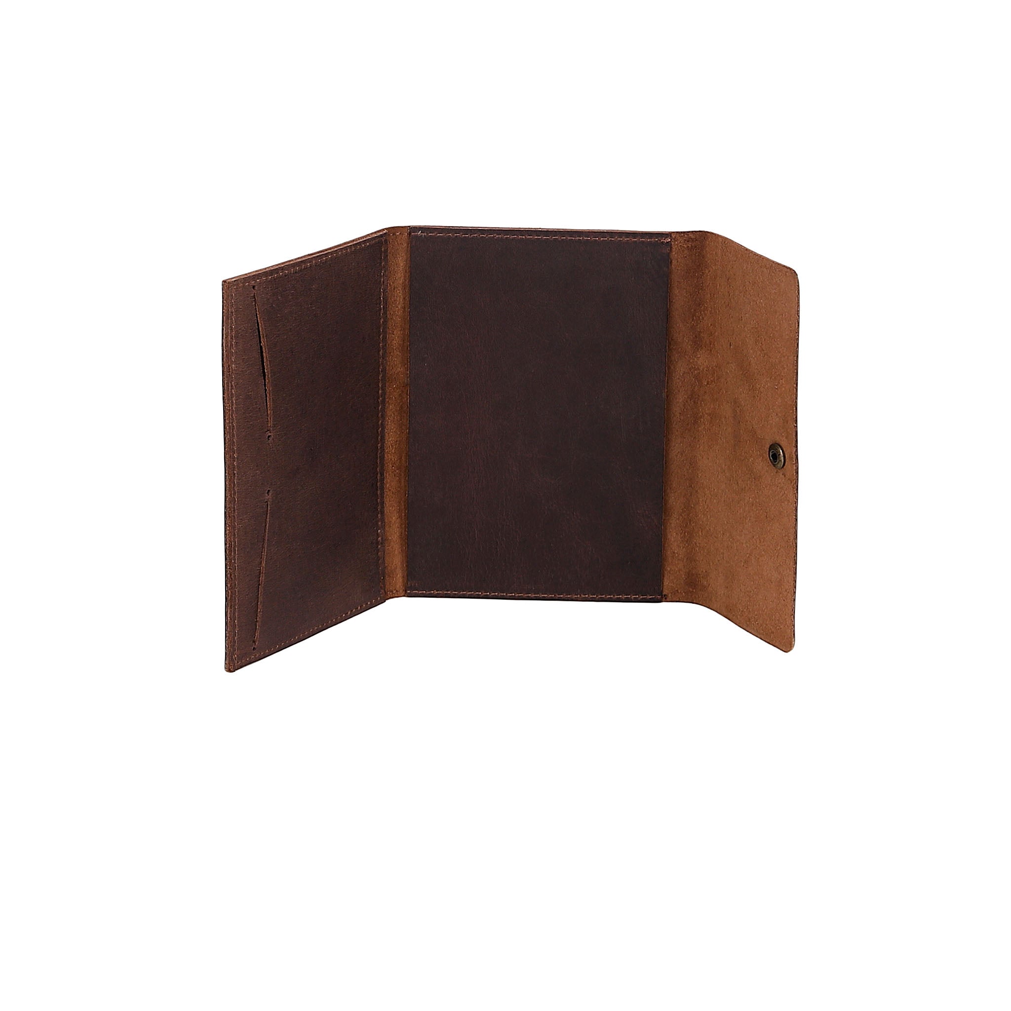 Leather Passport Holder - Dark Brown