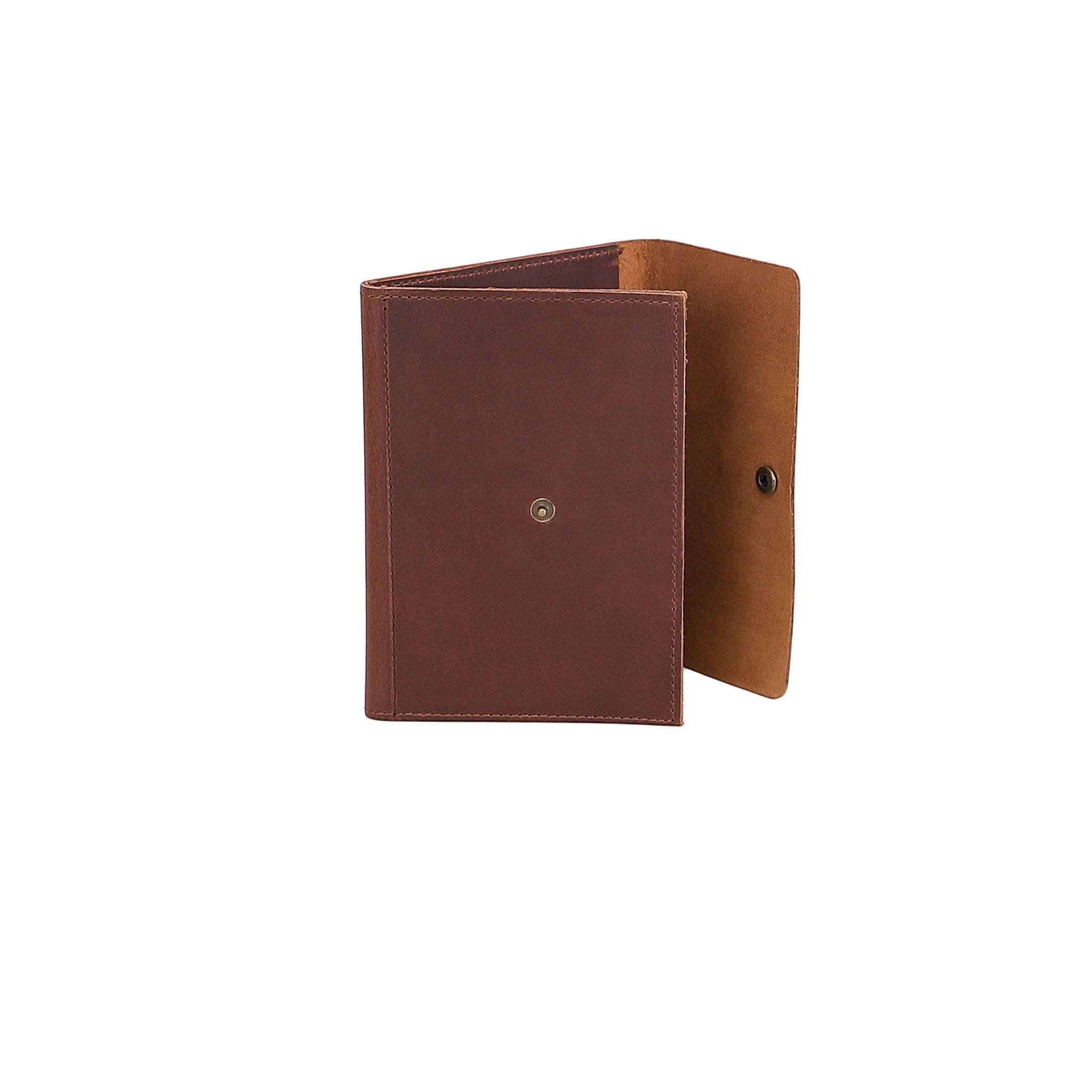 Leather Passport Holder - Medium Brown