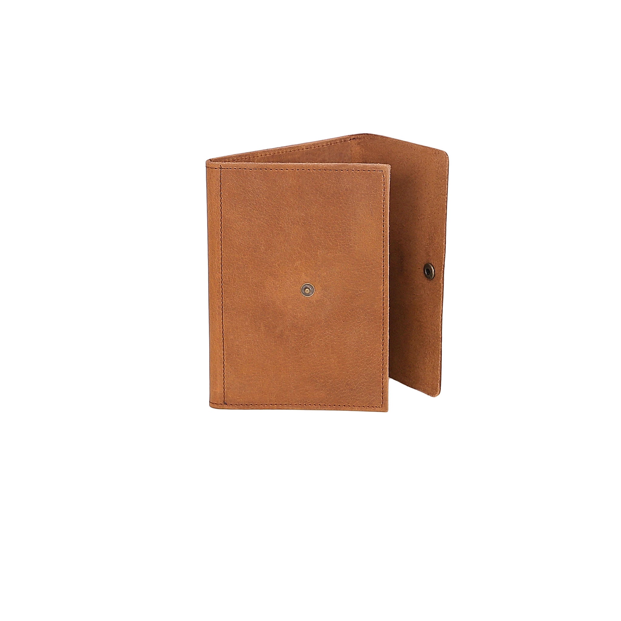 Leather Passport Holder - Light Brown