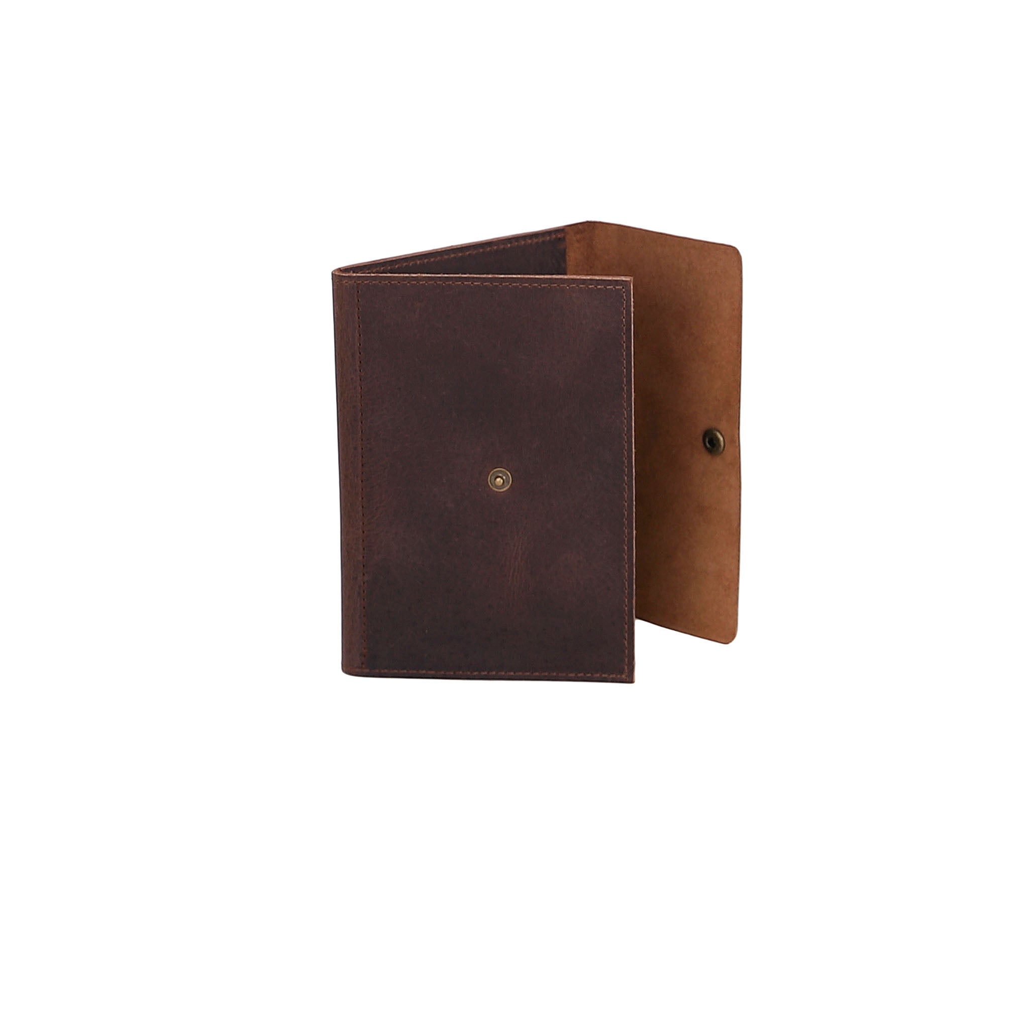 Leather Passport Holder - Dark Brown