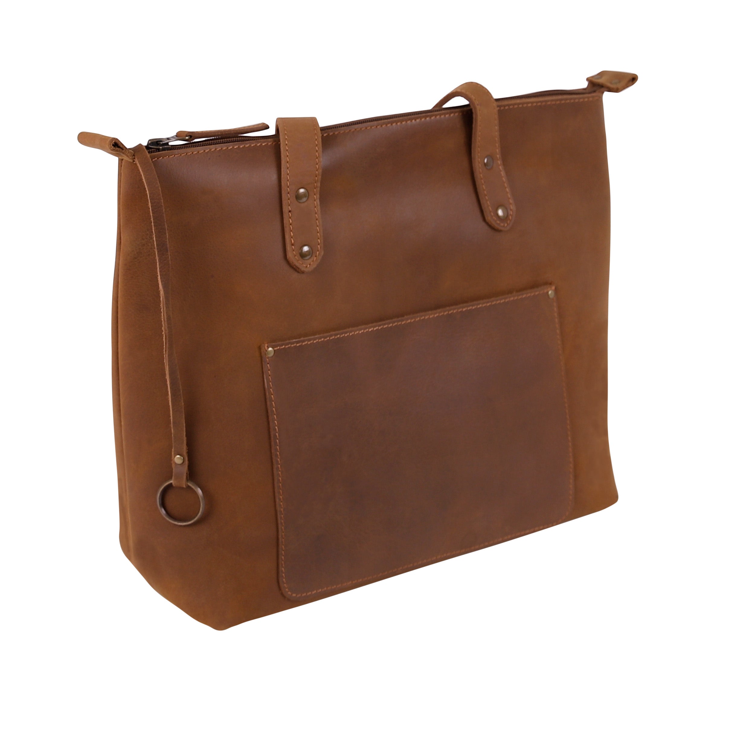 Leather Tote Bag 9912 - Light Brown