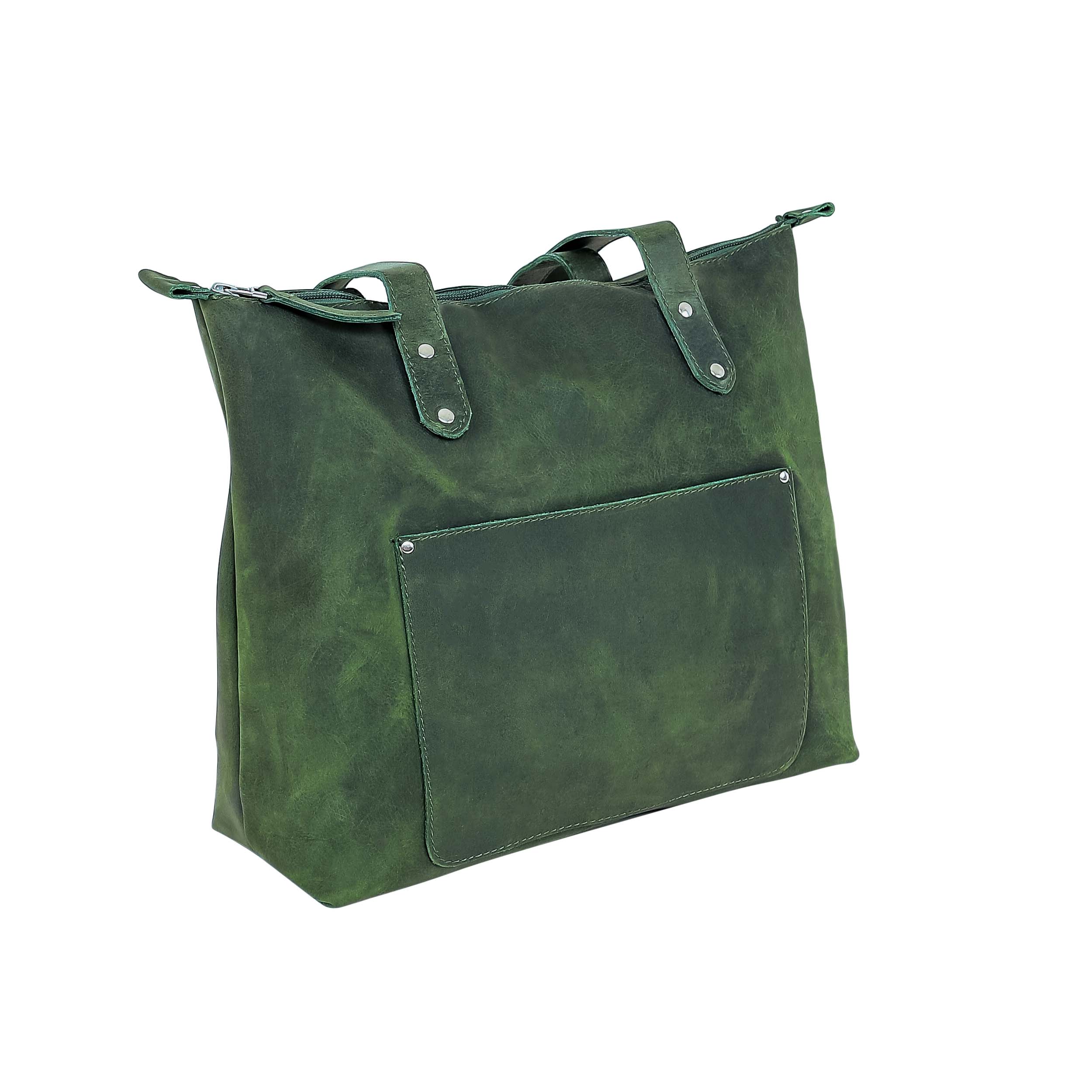 Leather Tote Bag 9912 - Green