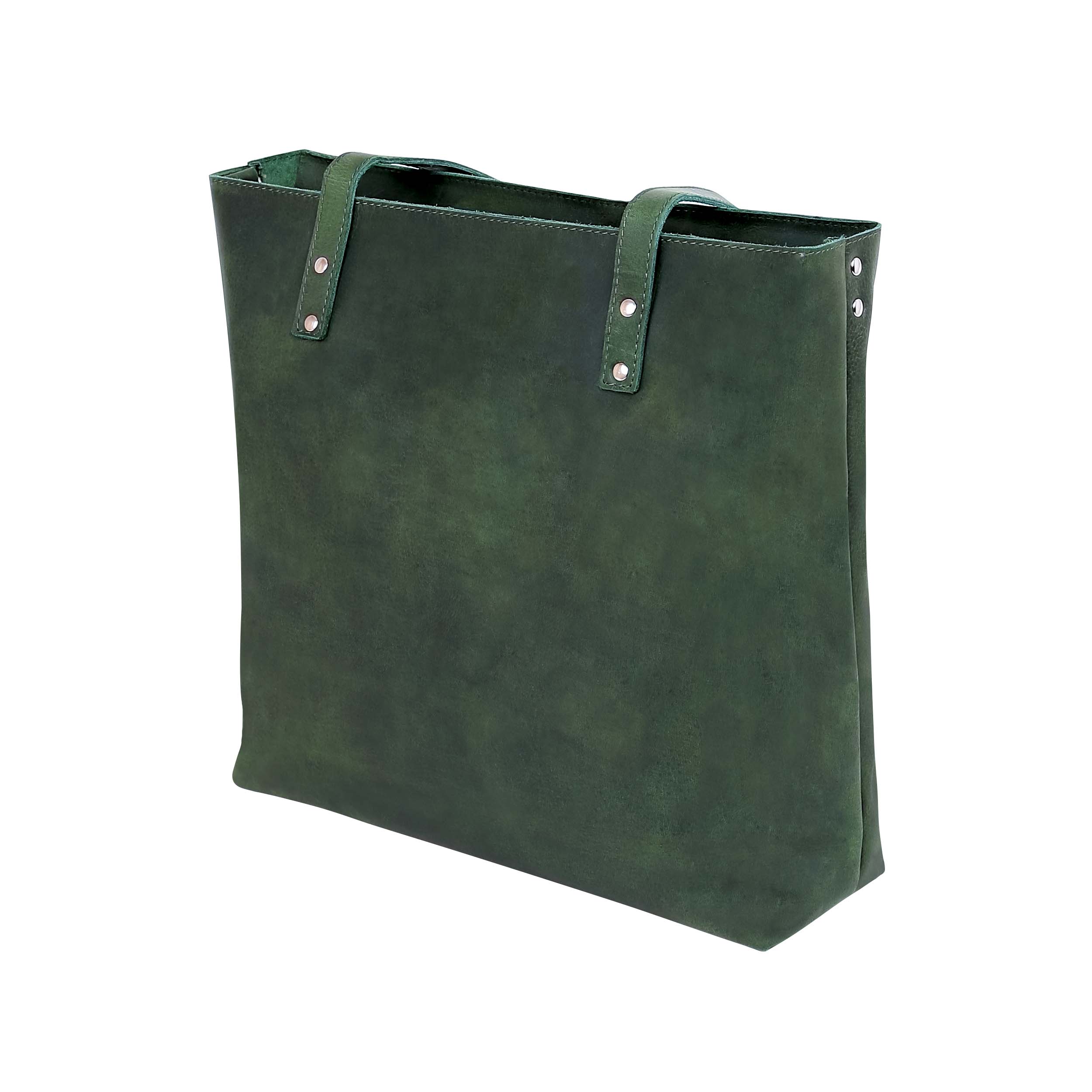 Leather Tote Bag 9916 - Green