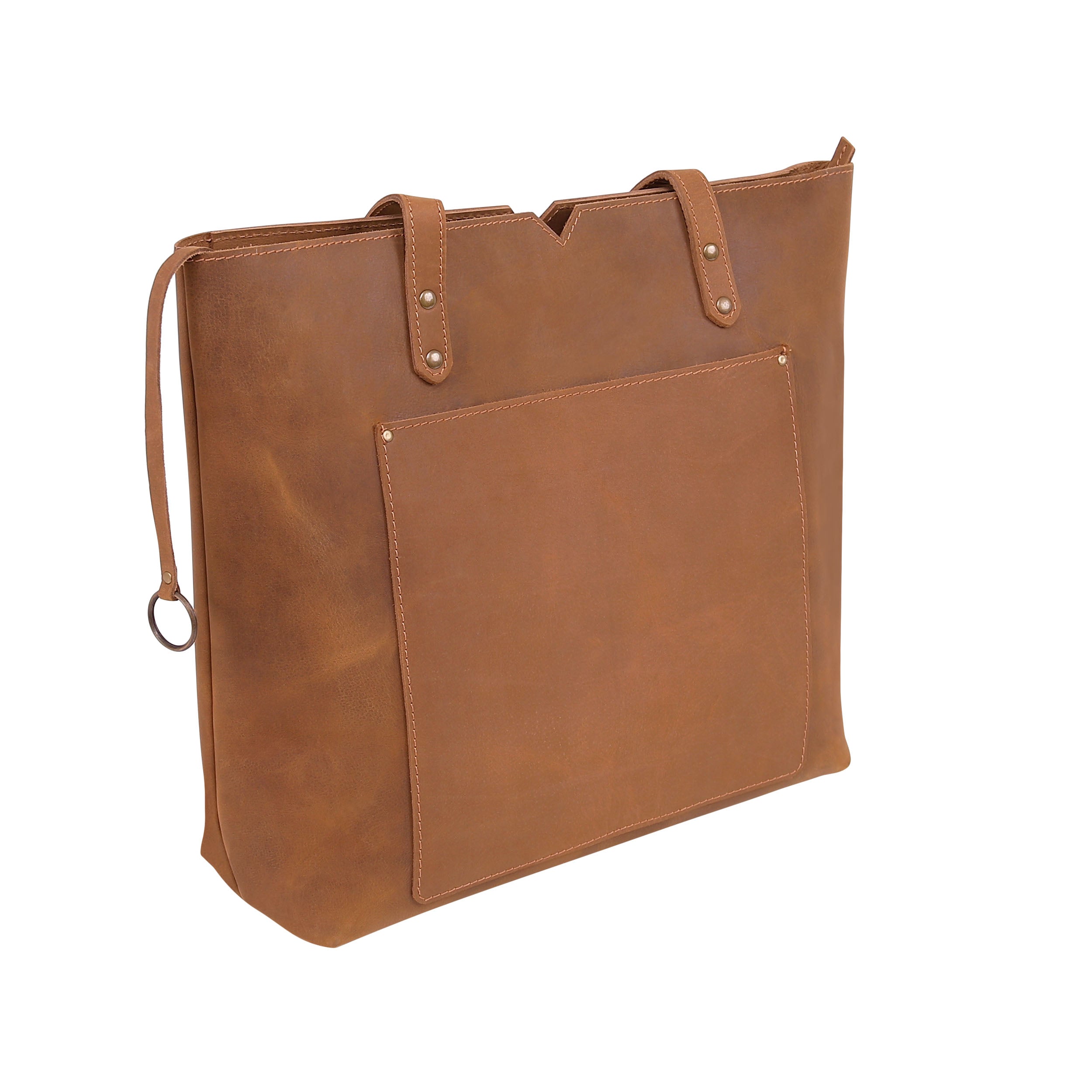 Leather Tote Bag 9918 - Light Brown