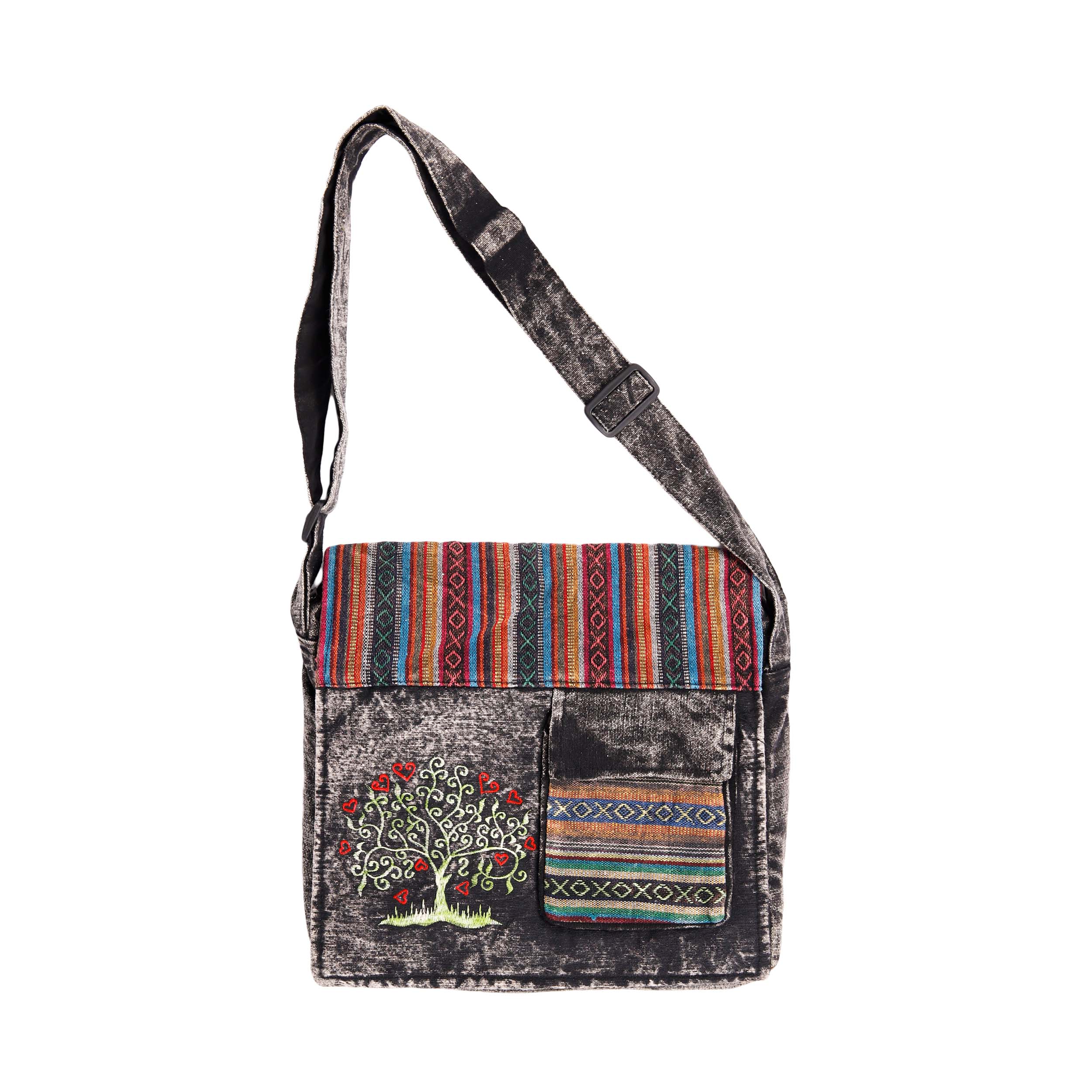 Tree Shoulder Crossbody Bag - Charcoal