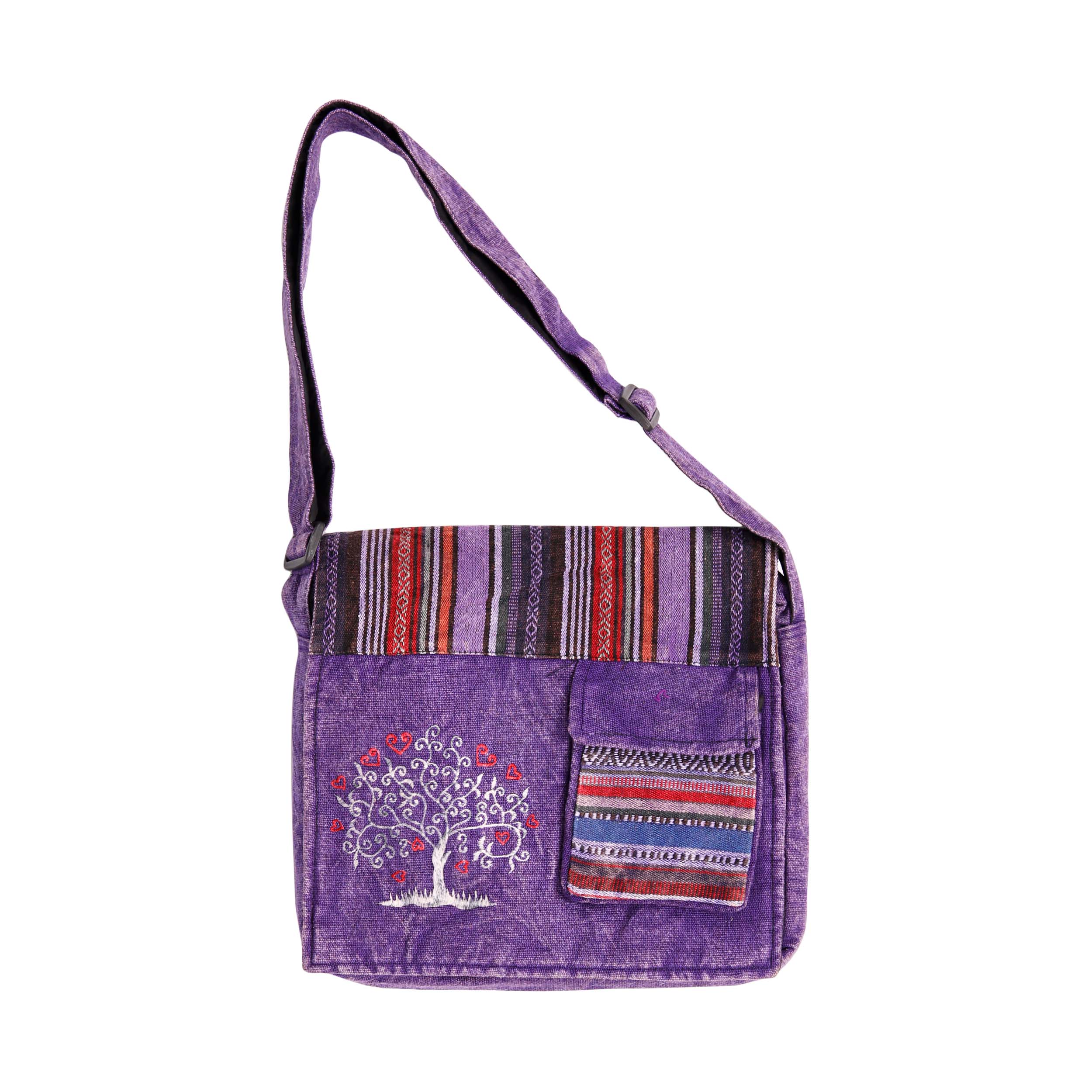 Tree Shoulder Crossbody Bag - Purple