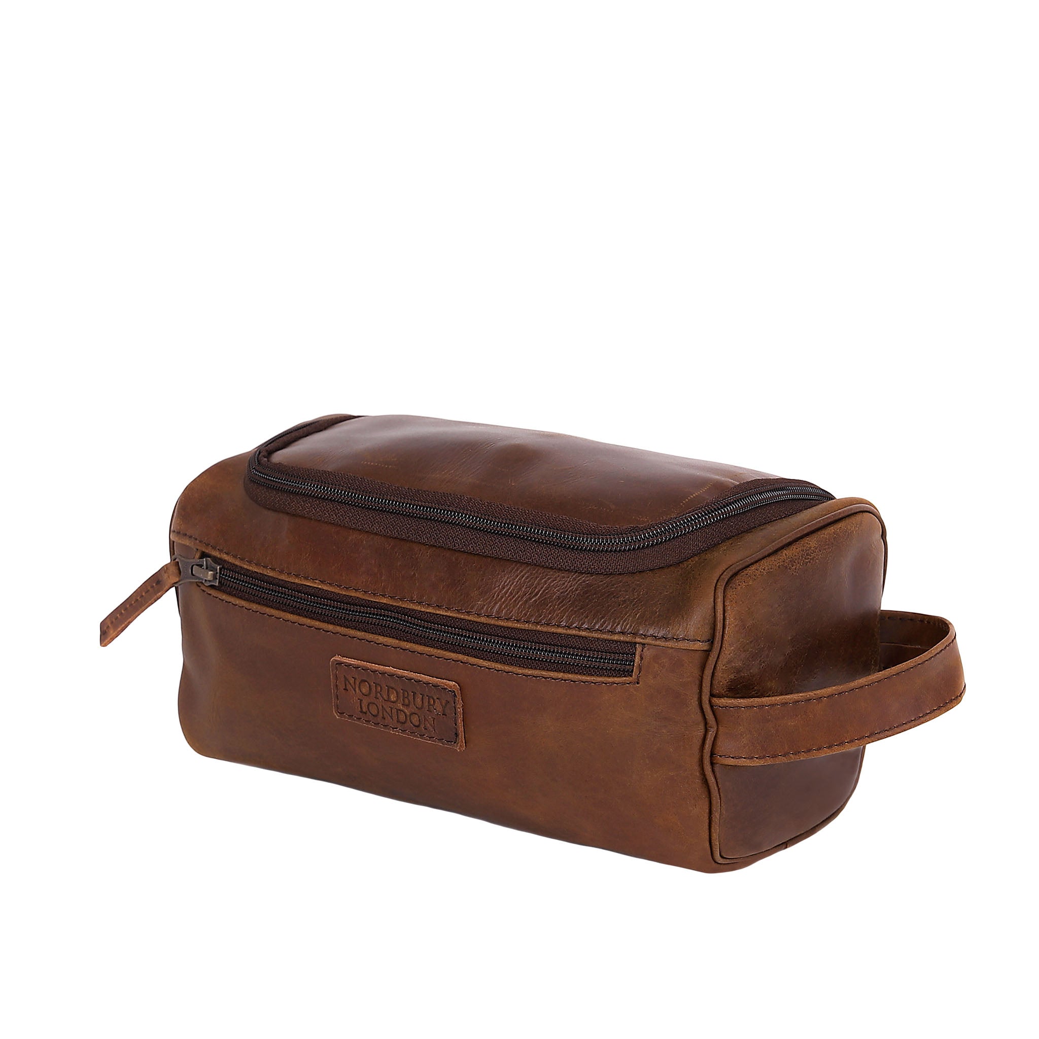 Leather Wash Bag 2017 - Medium Brown