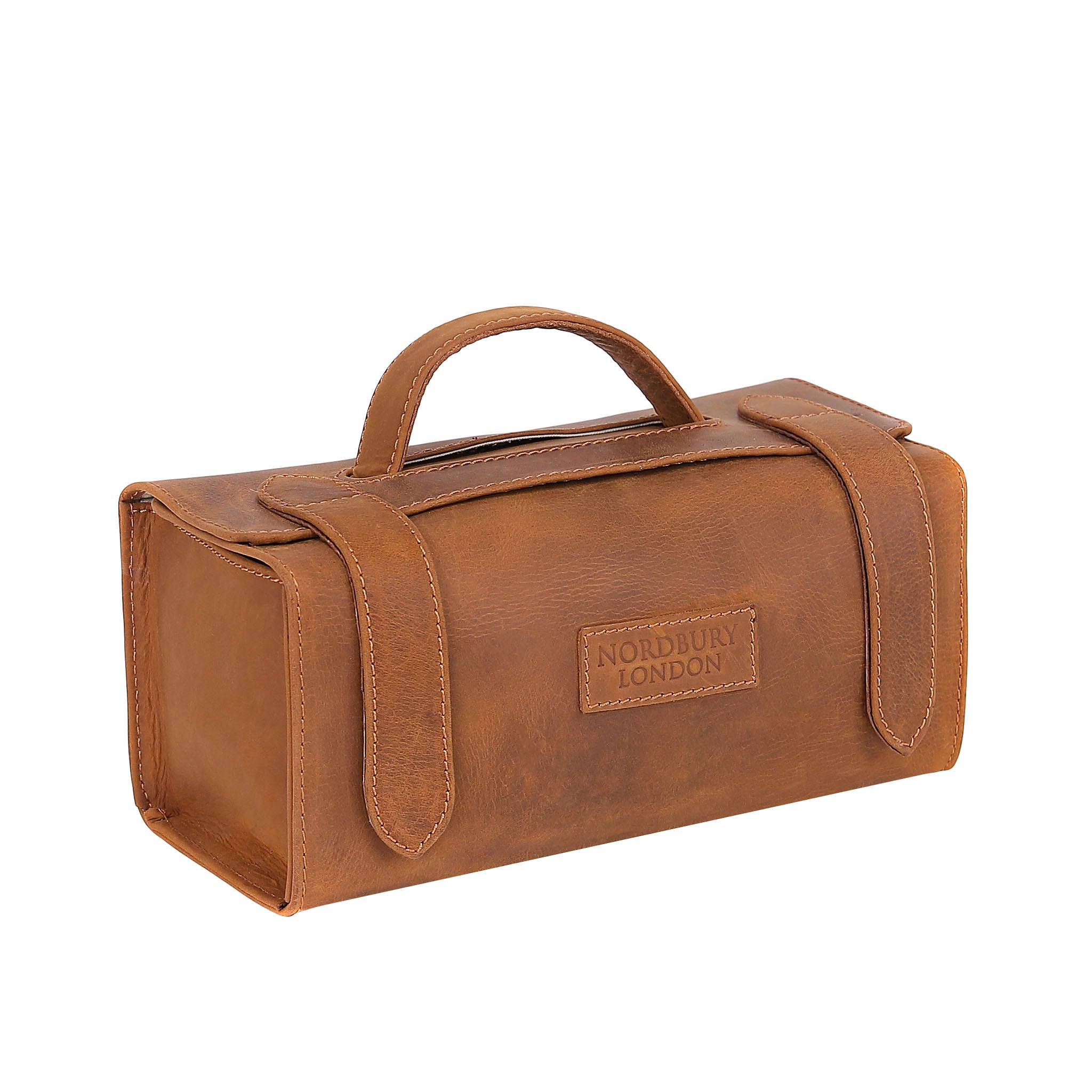 Leather Wash Bag 2018 - Light Brown