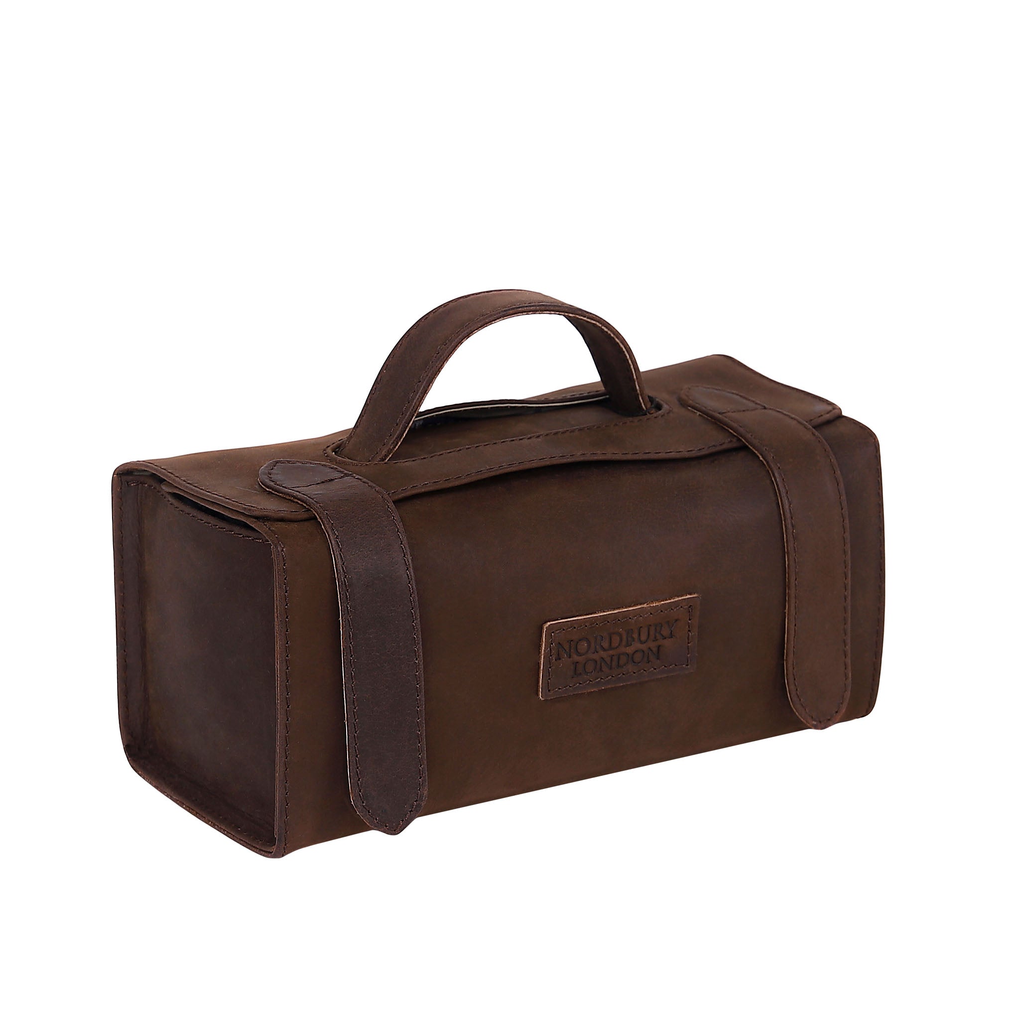 Leather Wash Bag 2018 - Dark Brown