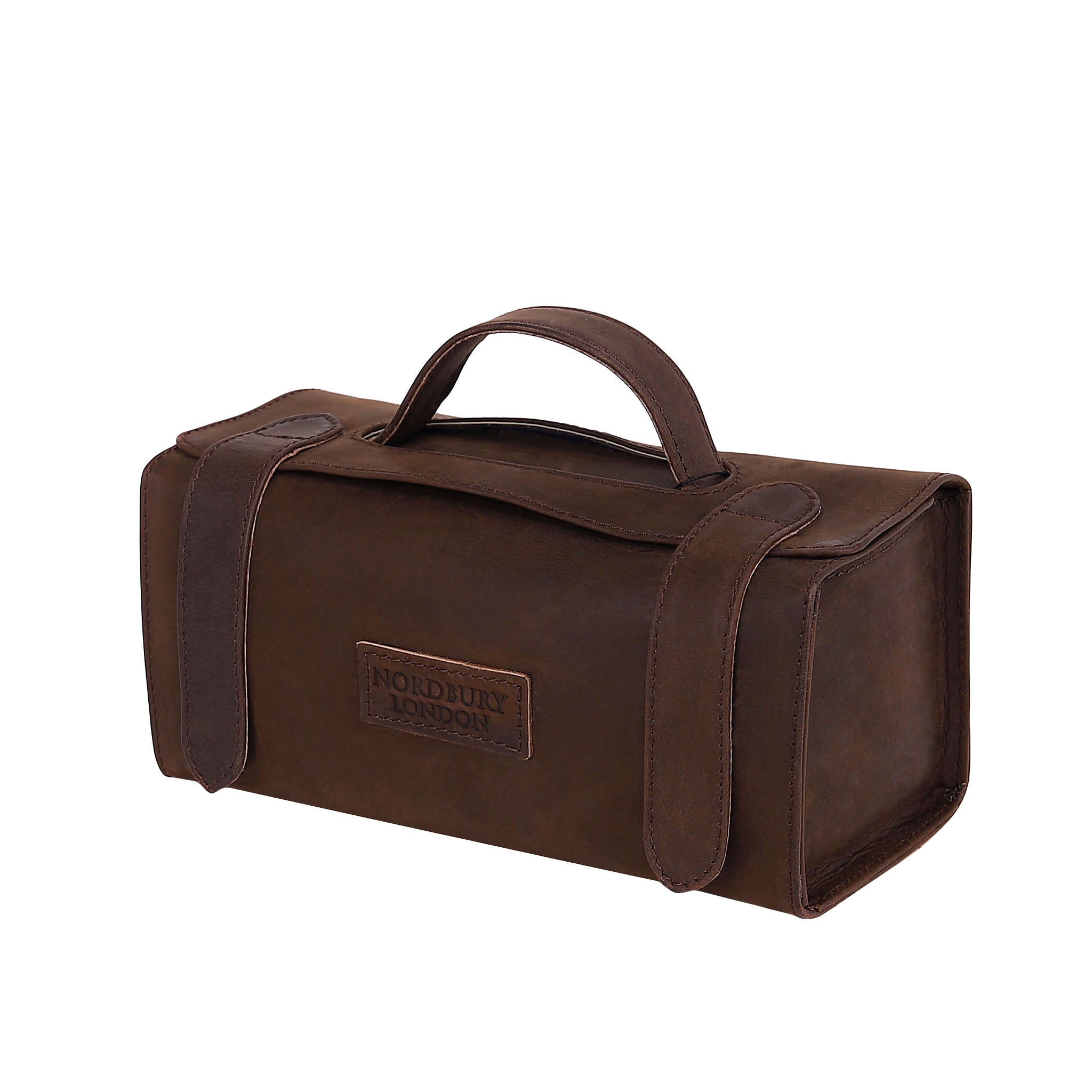 Leather Wash Bag 2018 - Dark Brown