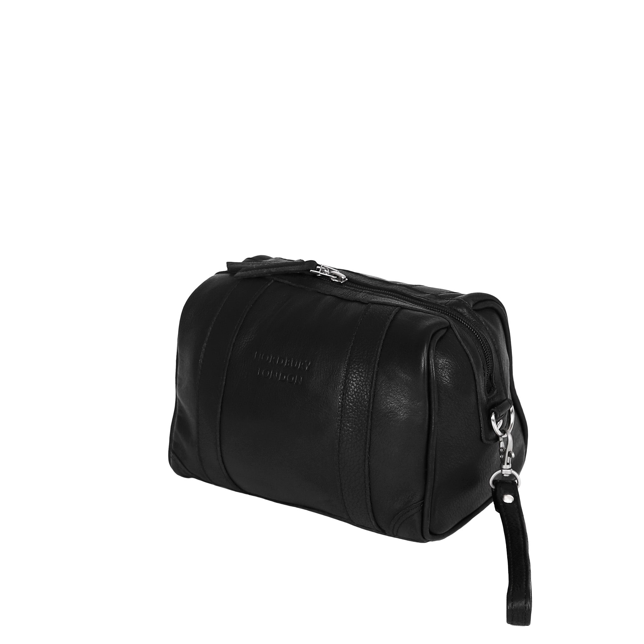 Leather Wash Bag 2656 - Black