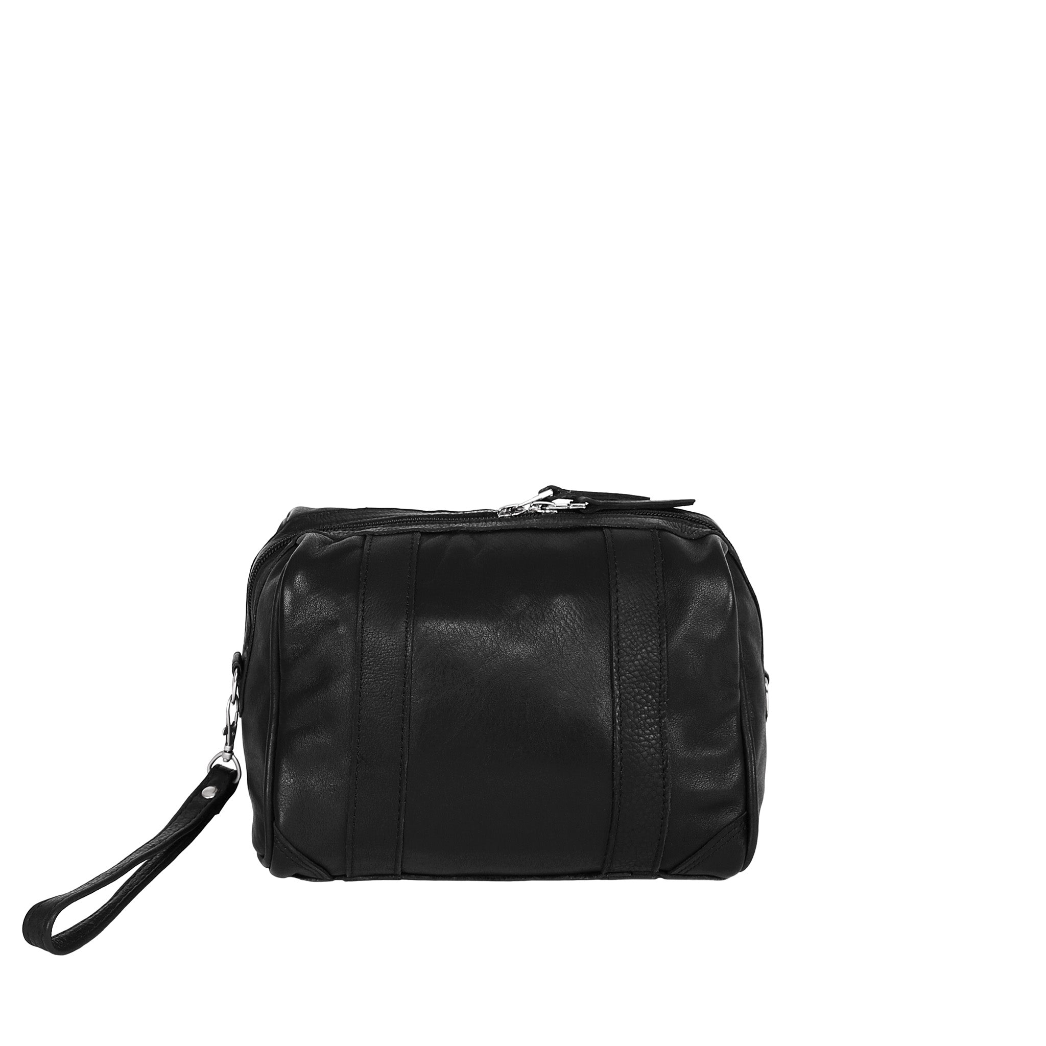 Leather Wash Bag 2656 - Black