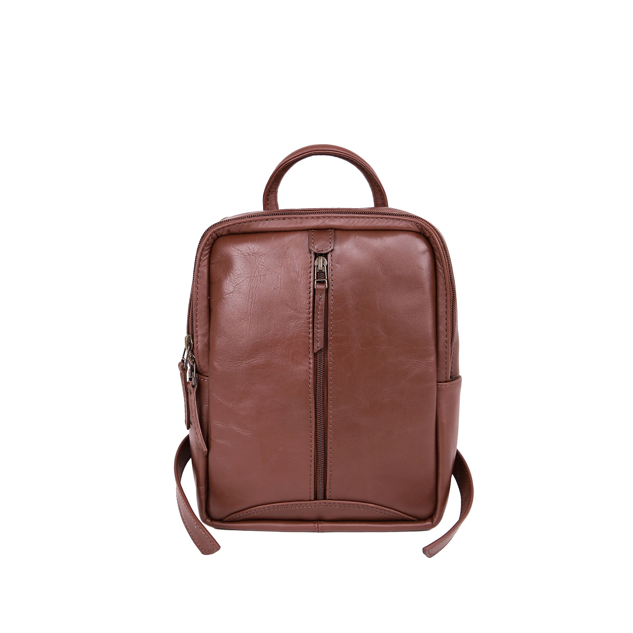 Leather Backpack 3205 - Brown