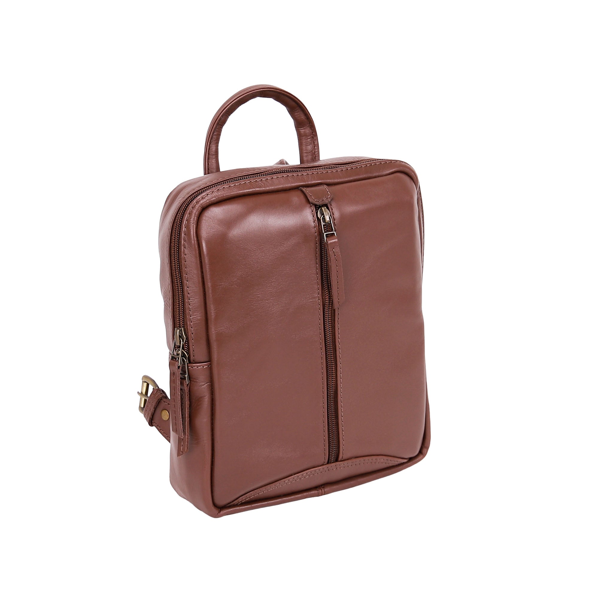 Leather Backpack 3205 - Brown