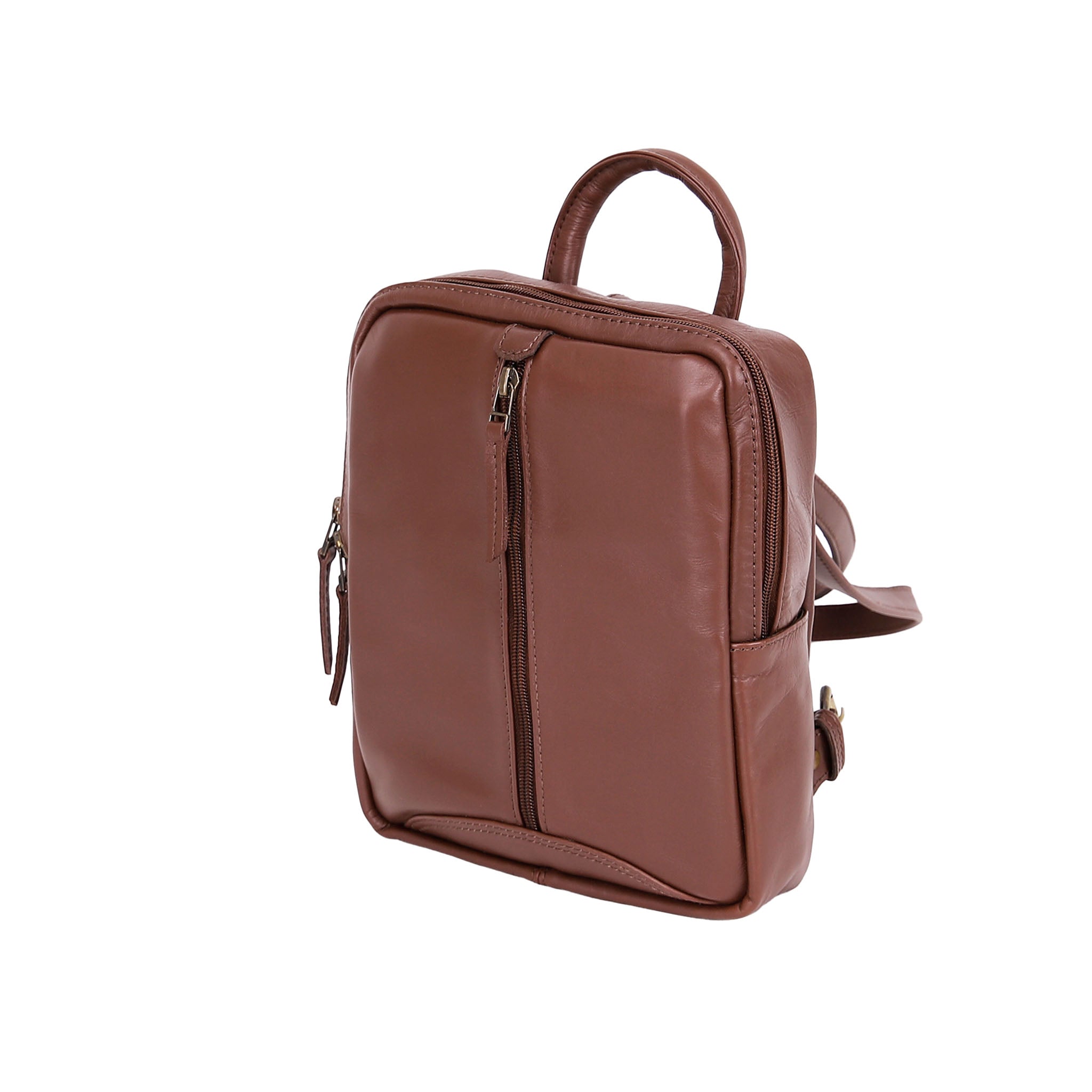 Leather Backpack 3205 - Brown