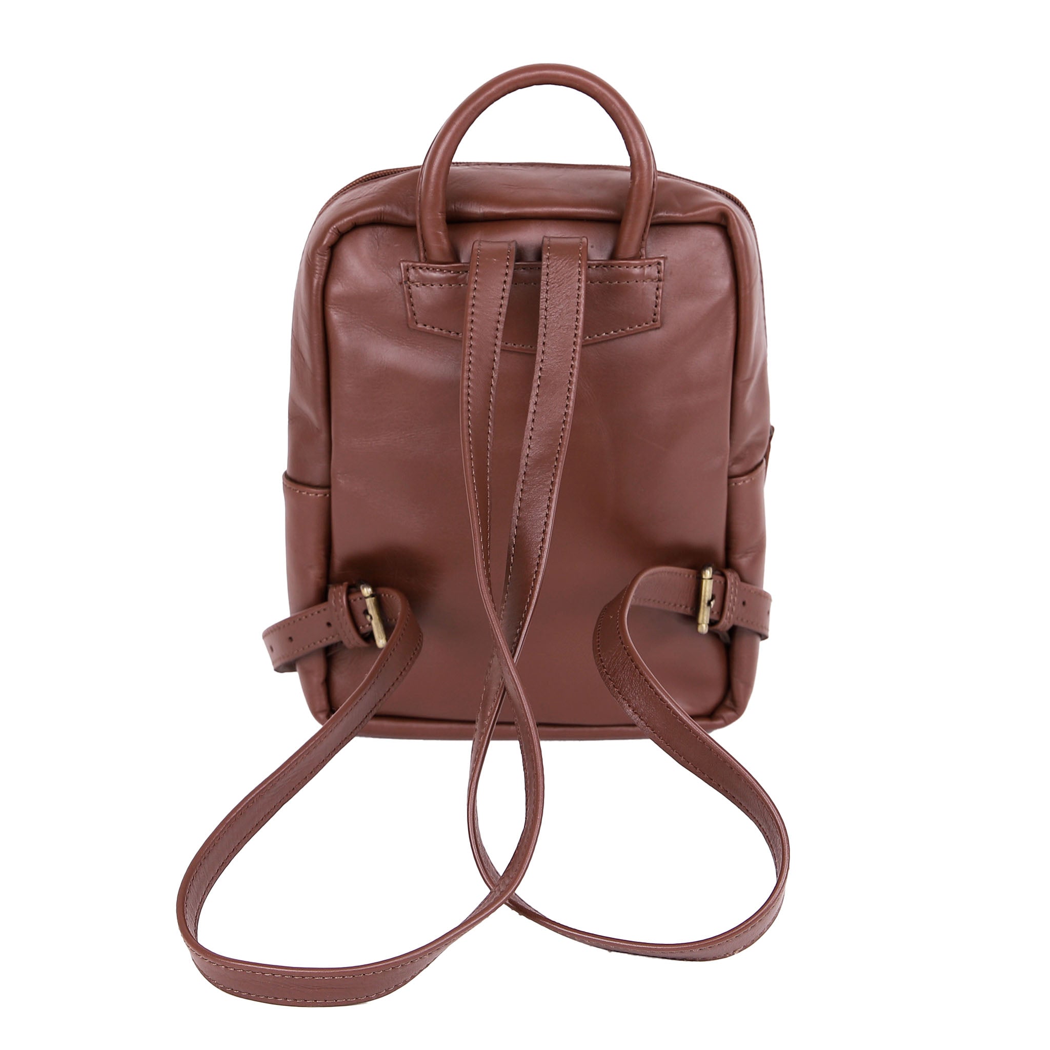 Leather Backpack 3205 - Brown