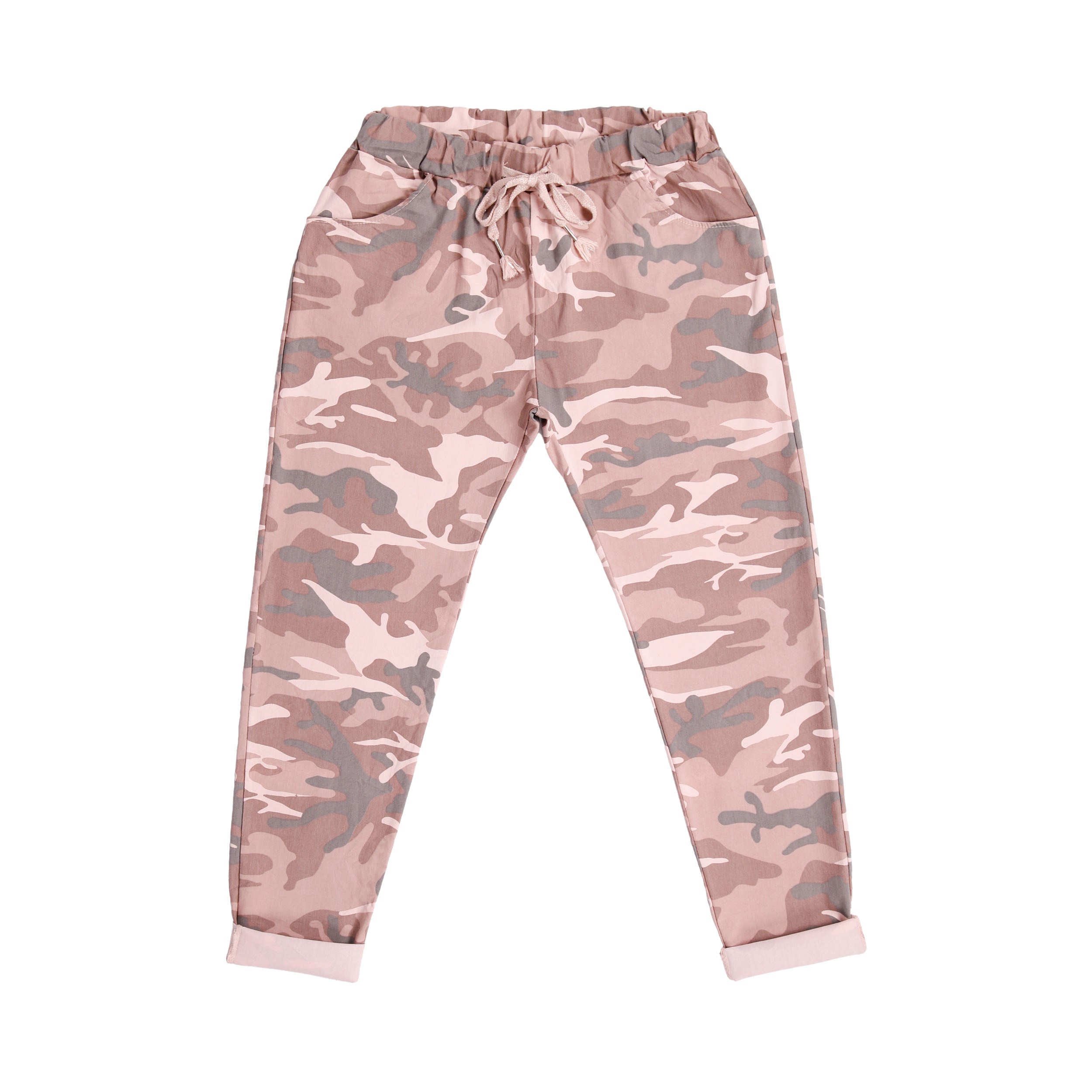Alessandra Rich Women's Camouflage Gabardine Cargo Trousers In Pink |  ModeSens