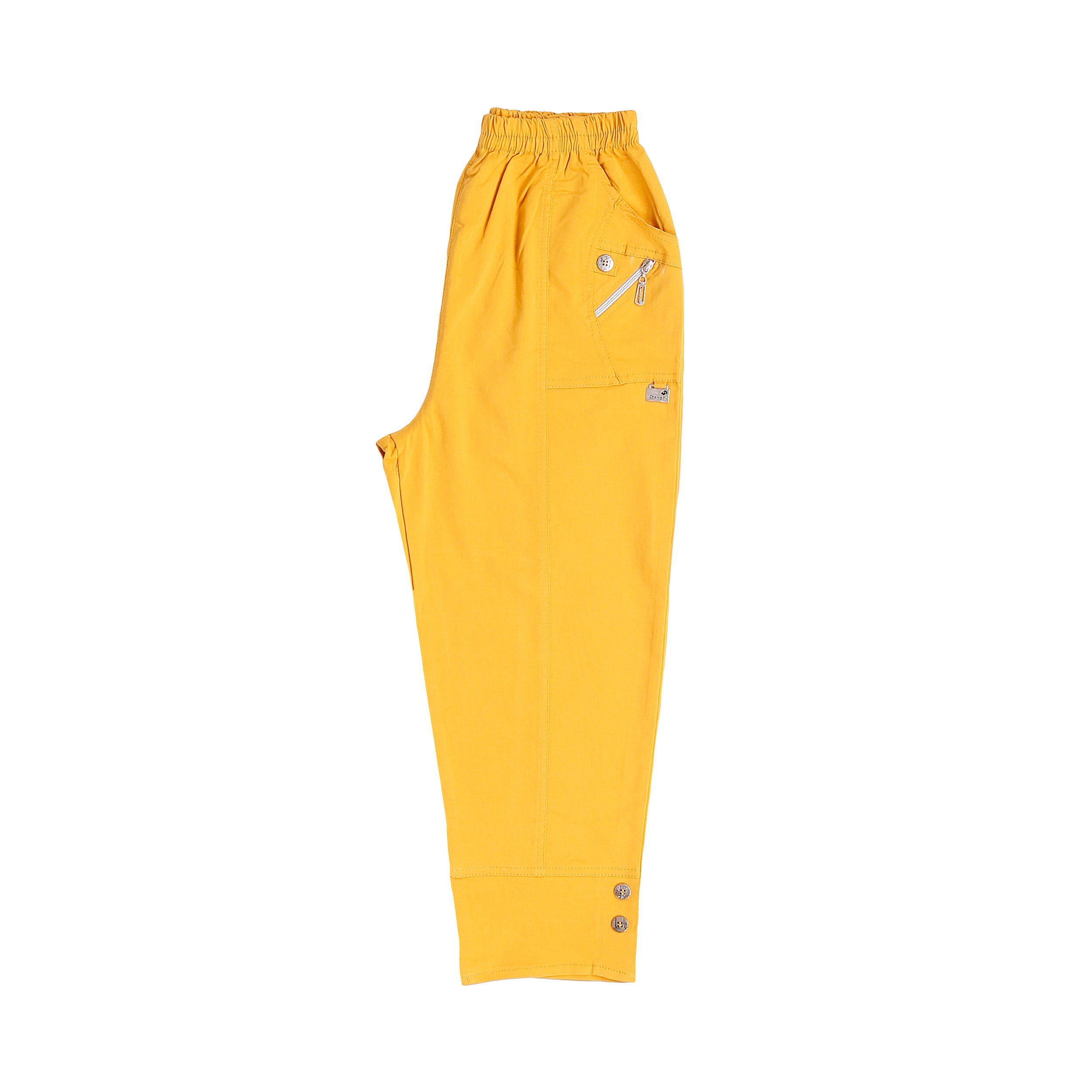 Cherry Berry Cropped Trousers - Mustard