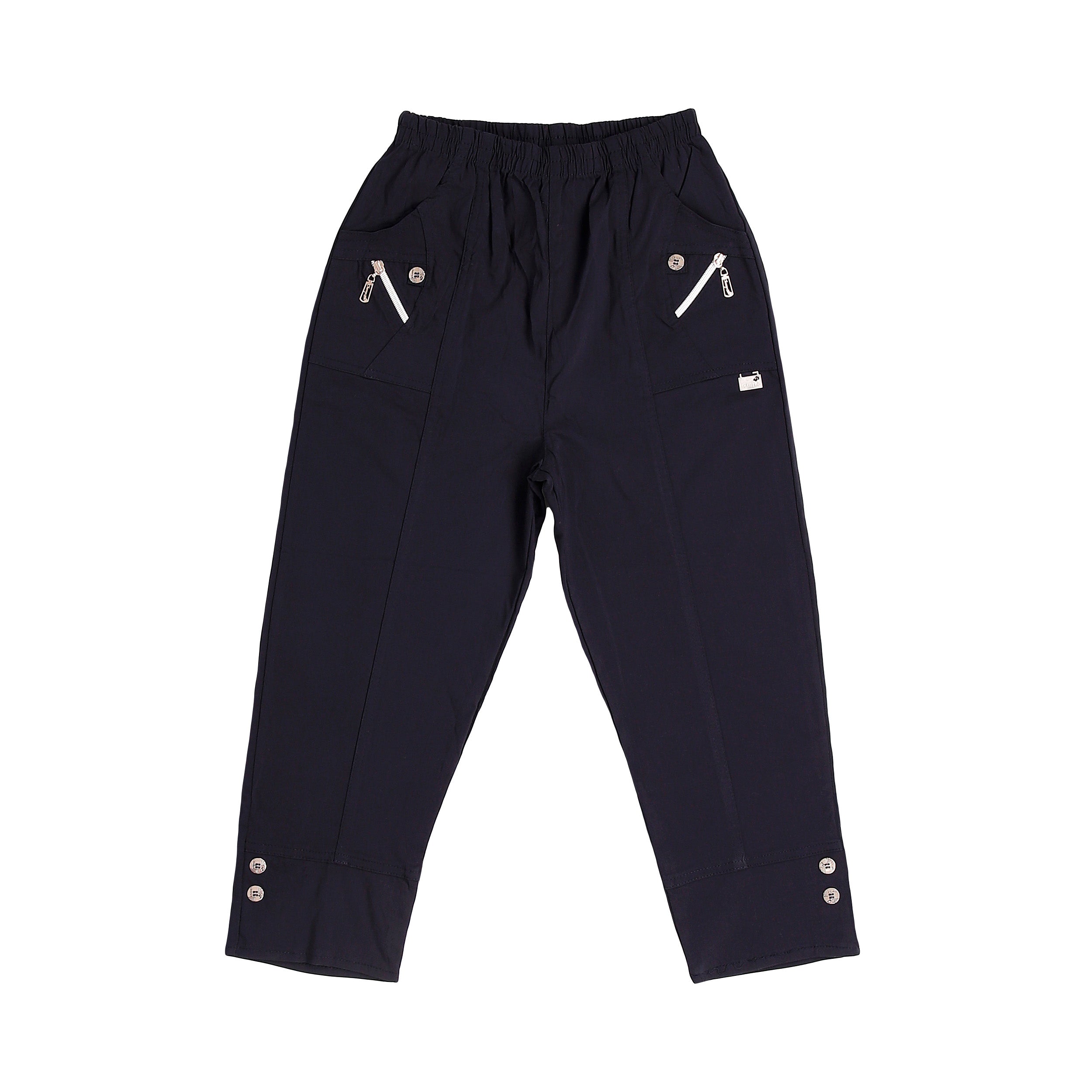 Cherry Berry Cropped Trousers - Navy