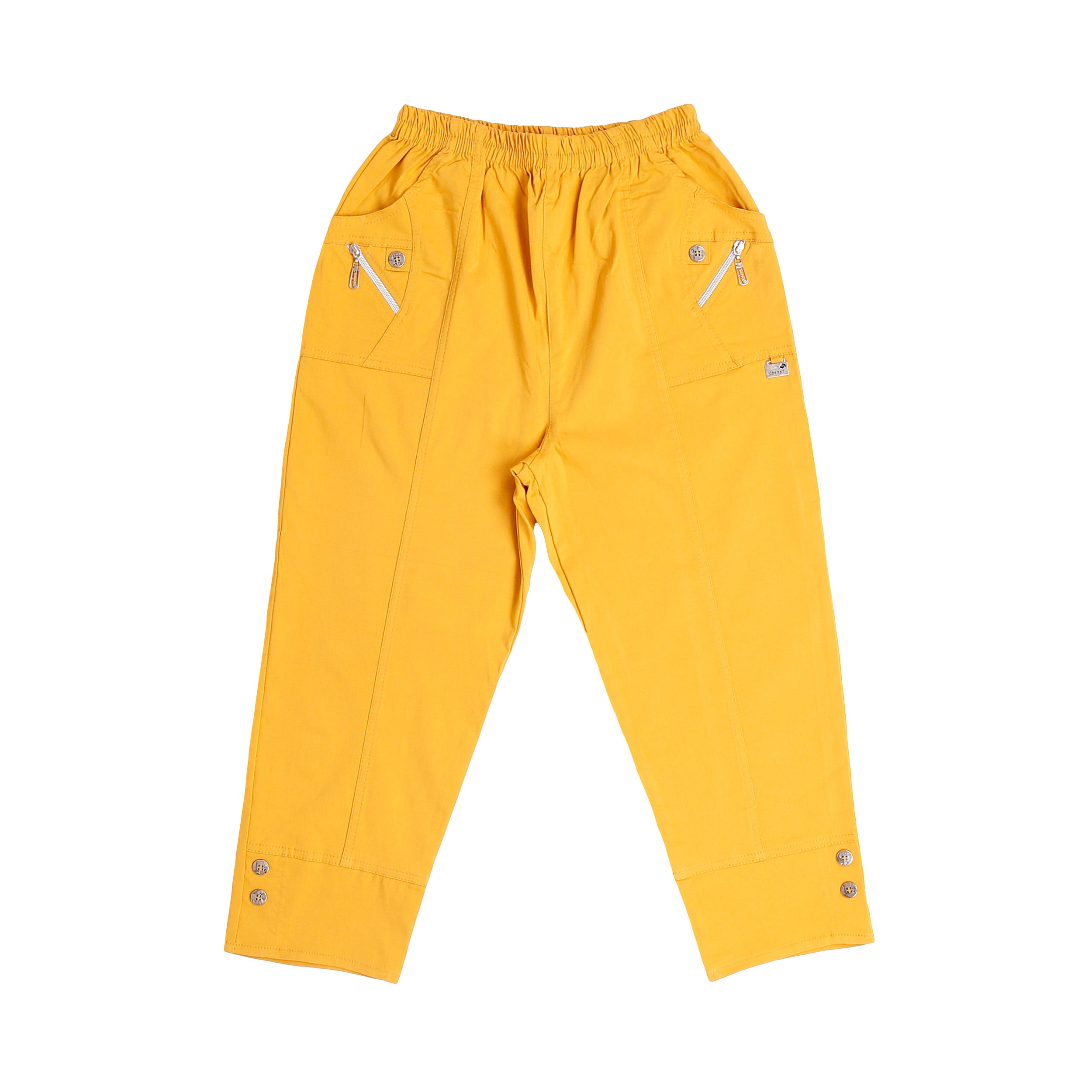 Cherry Berry Cropped Trousers - Mustard