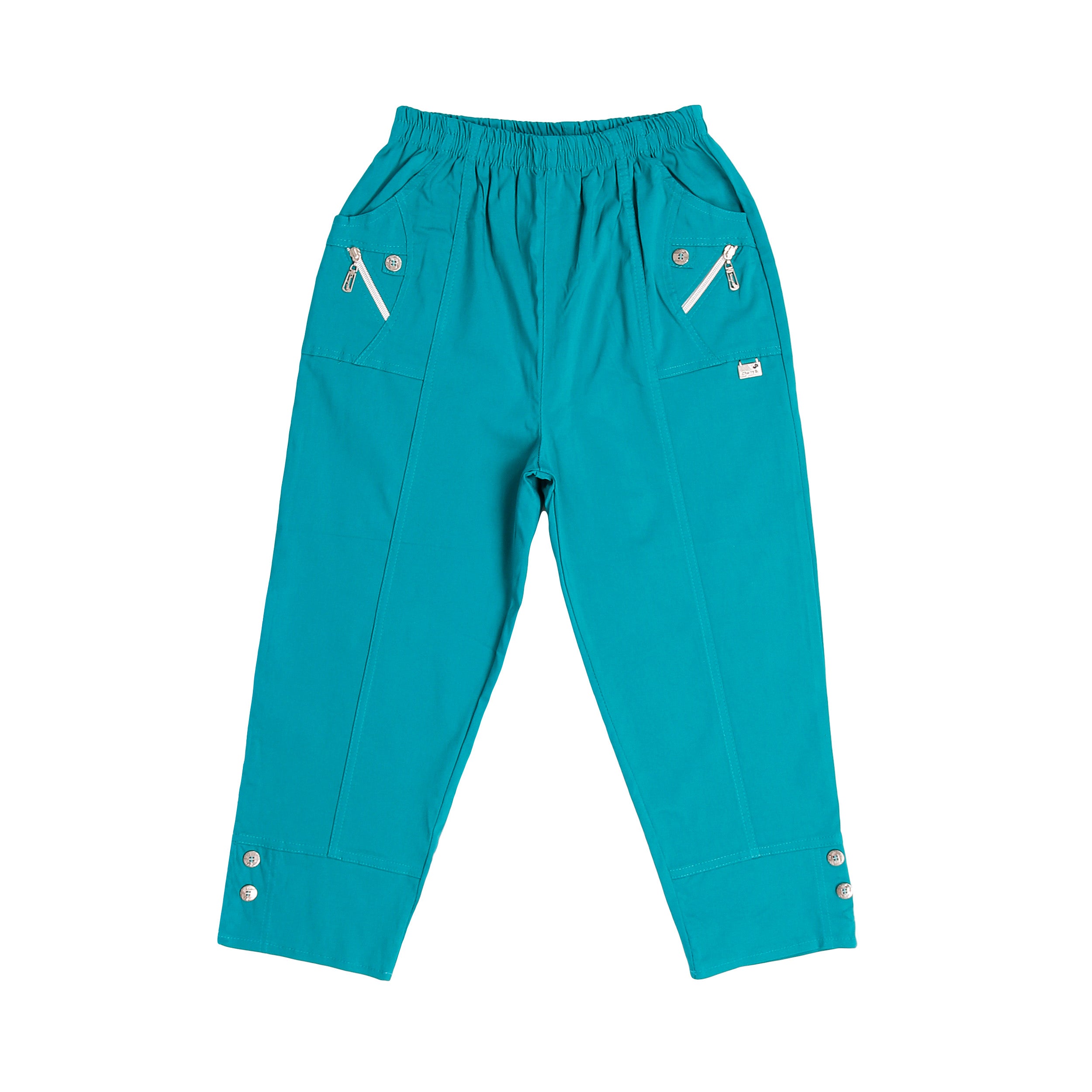 Cherry Berry Cropped Trousers - Teal