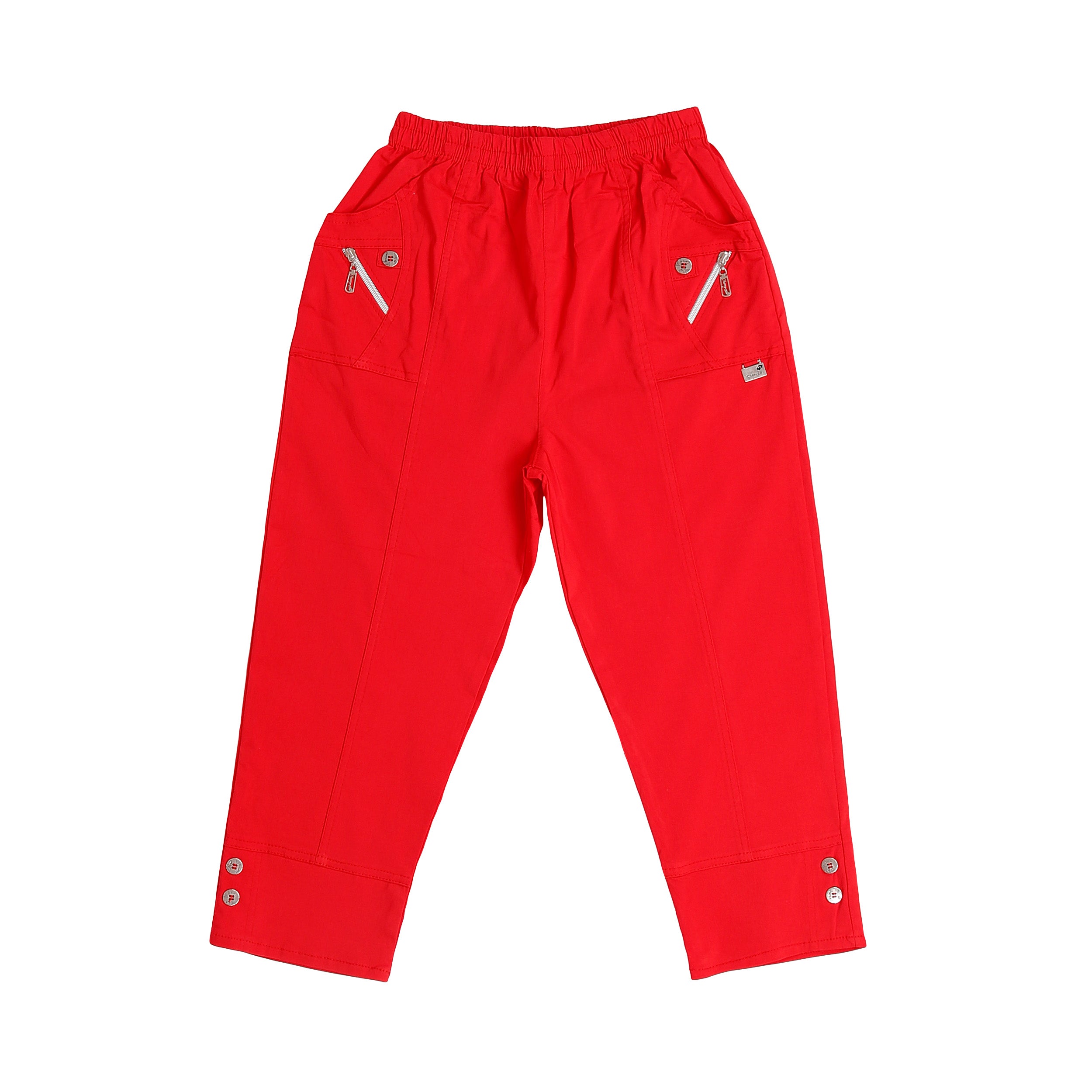 Cherry Berry Cropped Trousers - Red